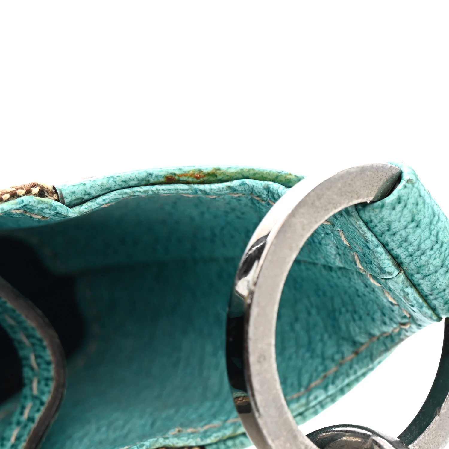 Monogram Drawstring Hobo Turquoise - Image 14