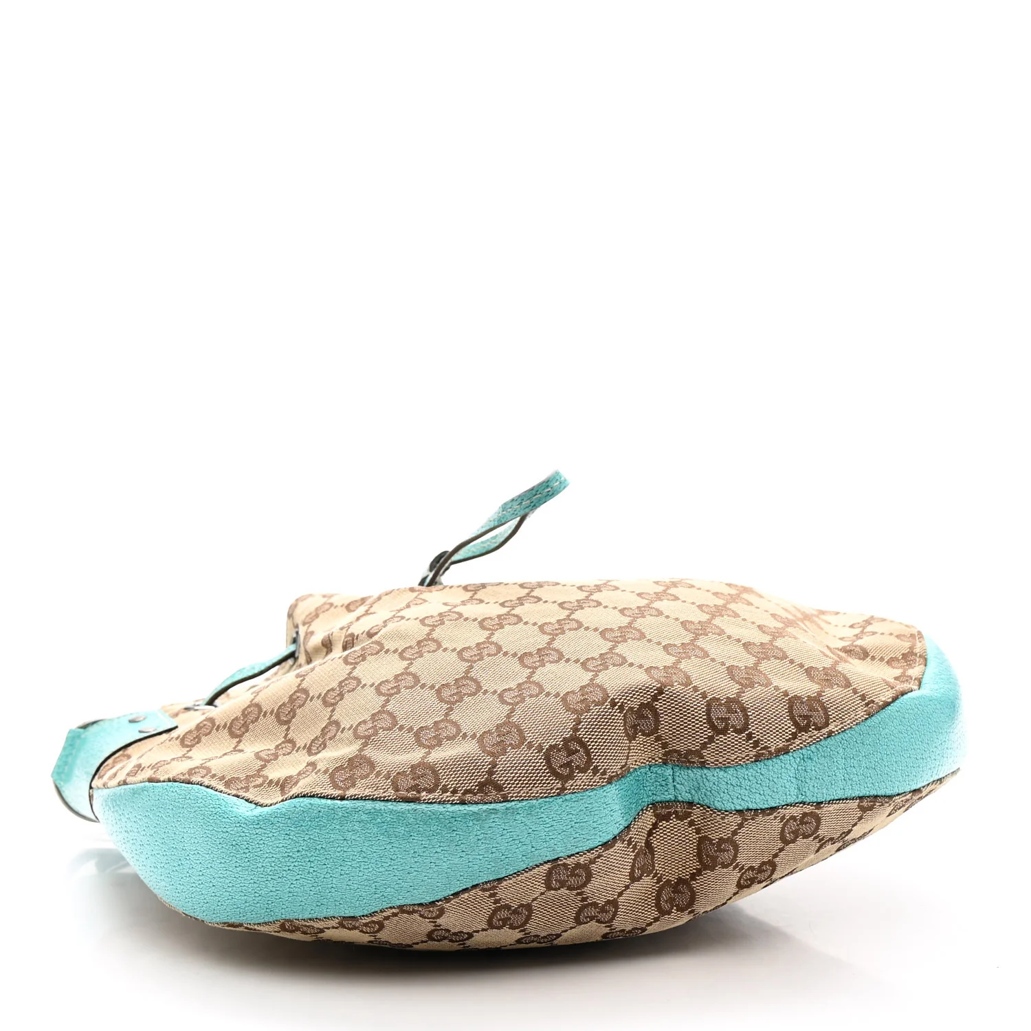 Monogram Drawstring Hobo Turquoise - Image 4