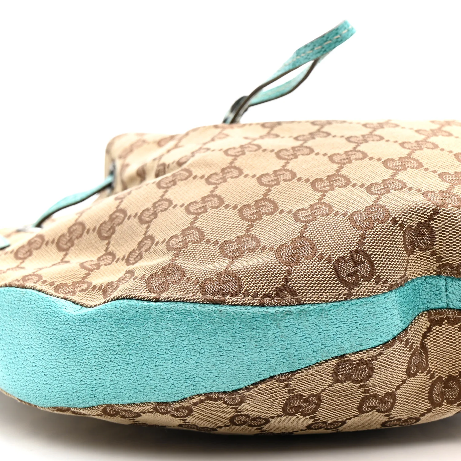 Monogram Drawstring Hobo Turquoise - Image 9