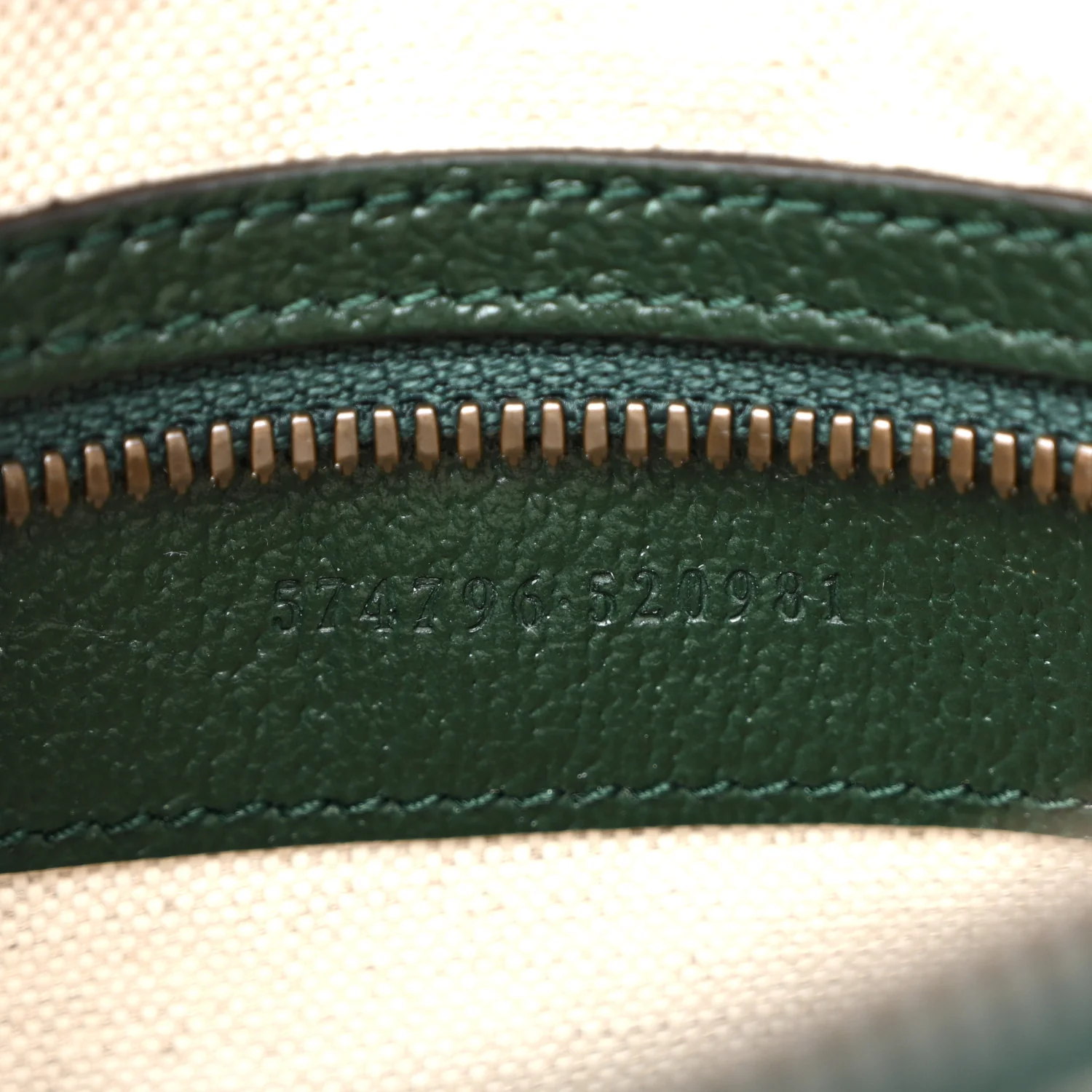 Monogram GG Mignon Textured Dollar Calfskin GG Supreme Monogram Quilted Mini GG Belt Bag Green Beige Ebony - Image 7