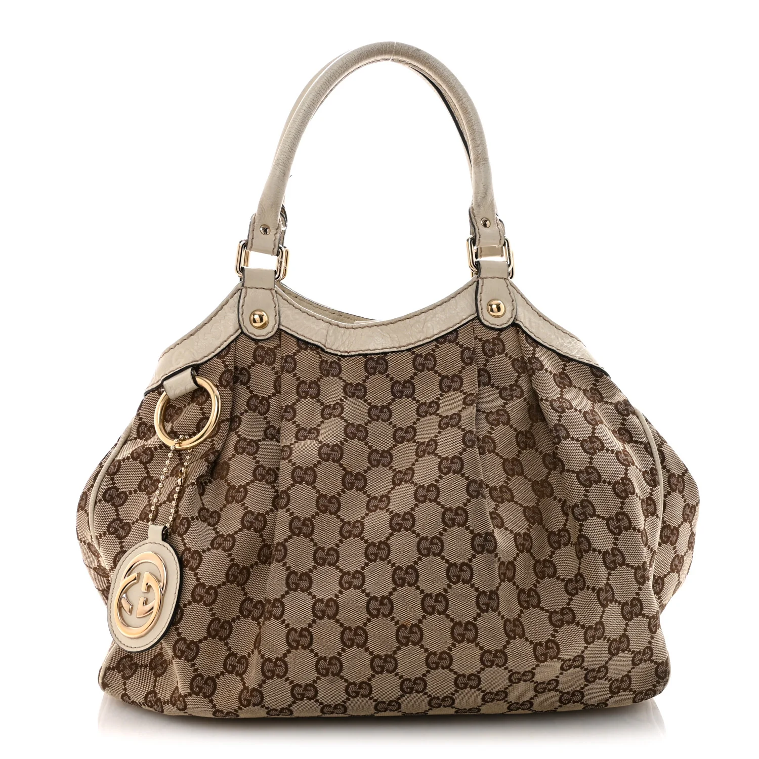 Monogram Guccissima Medium Sukey Tote Off White