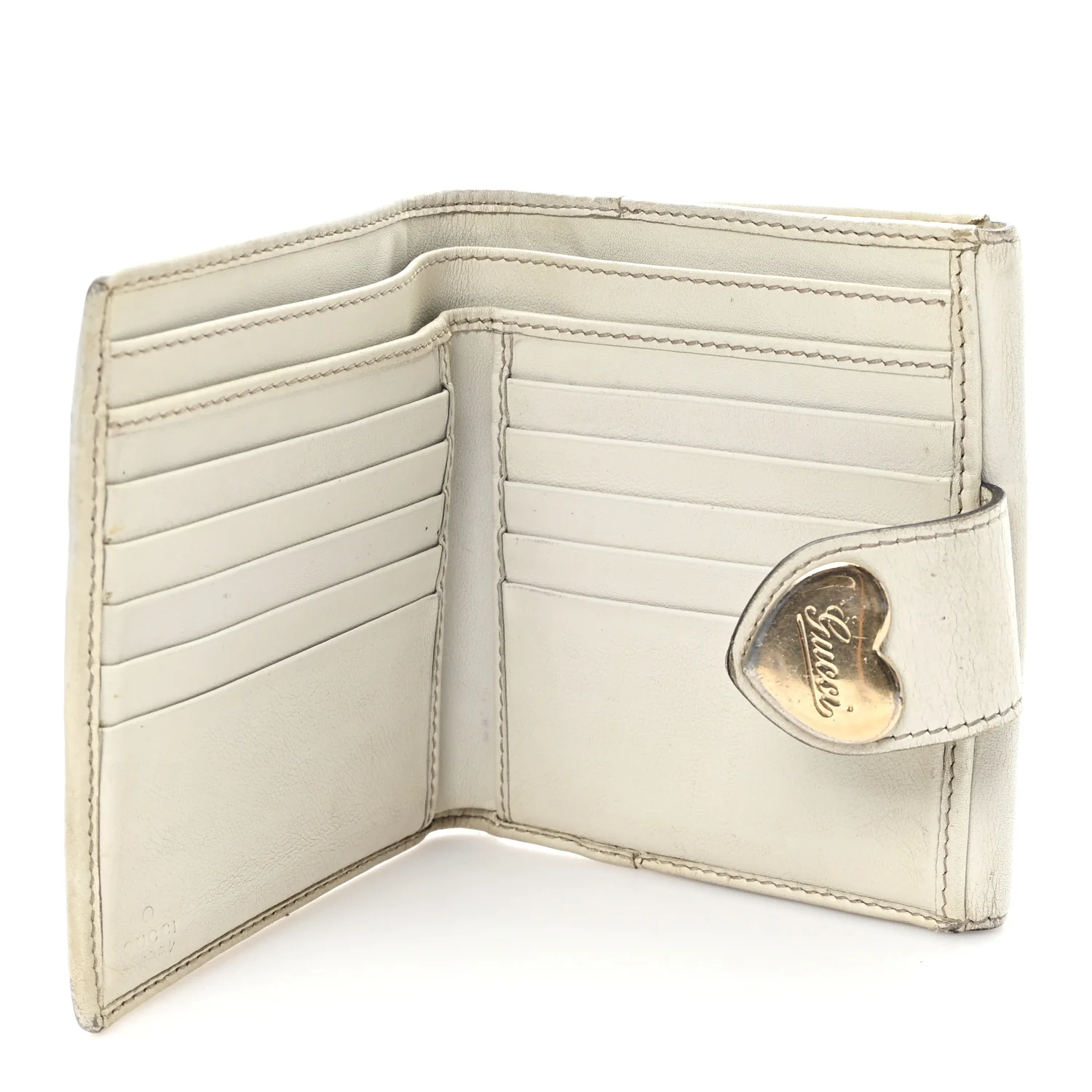 Monogram Heart French Wallet White - Image 5