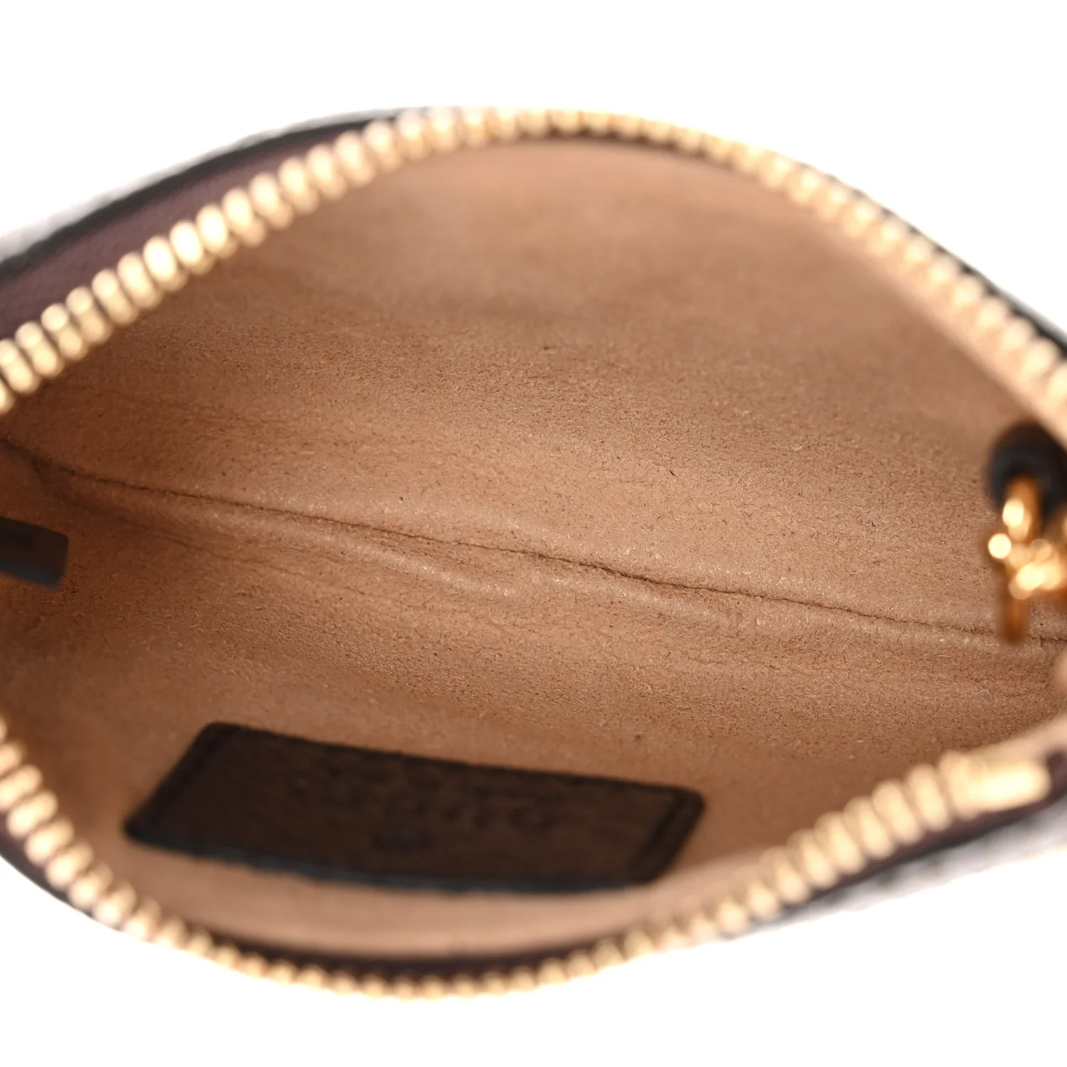 Monogram Jumbo GG Textured Dollar Calfskin Ophidia Key Case Camel Ebony New Acero - Image 5