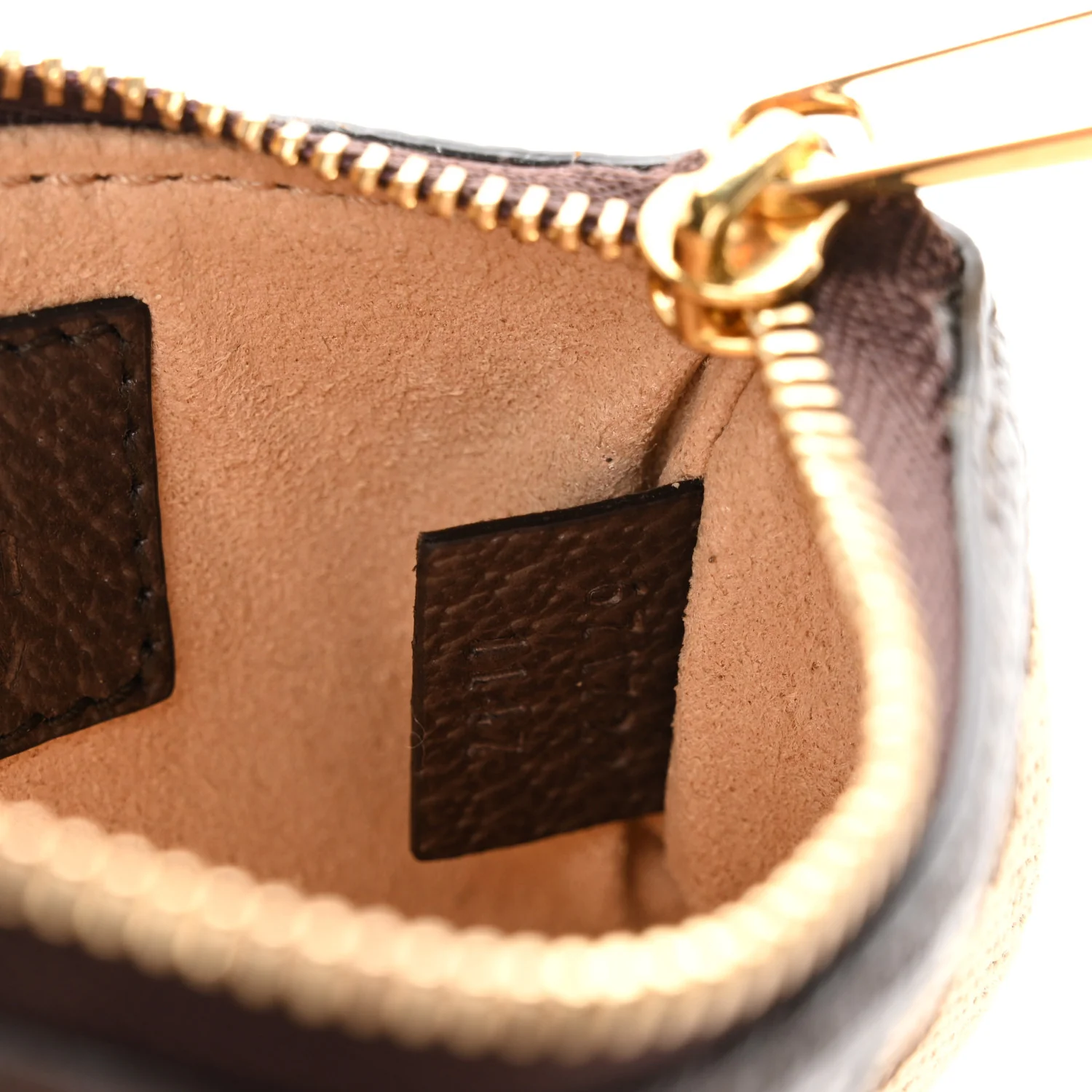 Monogram Jumbo GG Textured Dollar Calfskin Ophidia Key Case Camel Ebony New Acero - Image 7