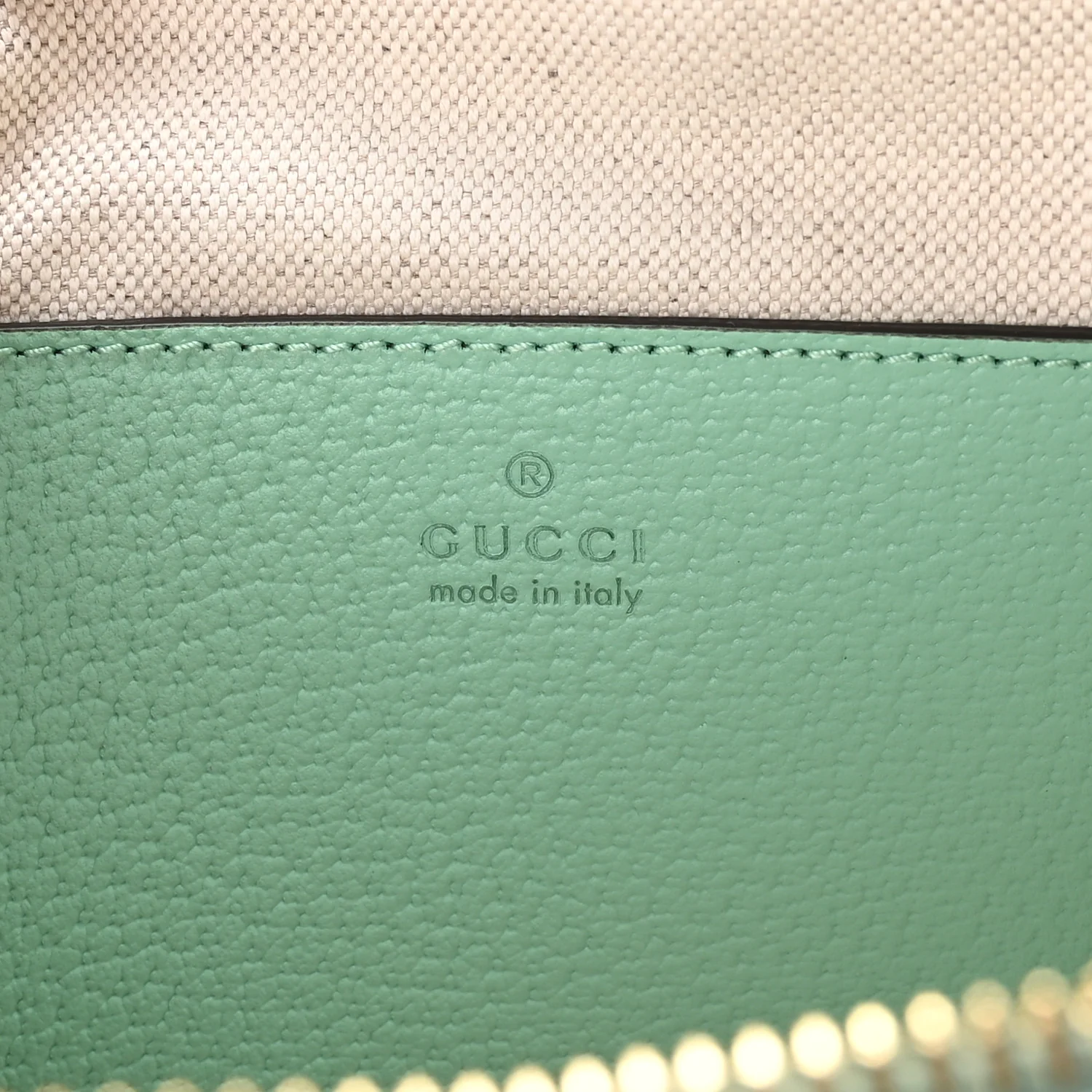Monogram Jumbo GG Textured Dollar Calfskin Small Ophidia Dome Shoulder Bag Beige Pepperlight Mint - Image 6