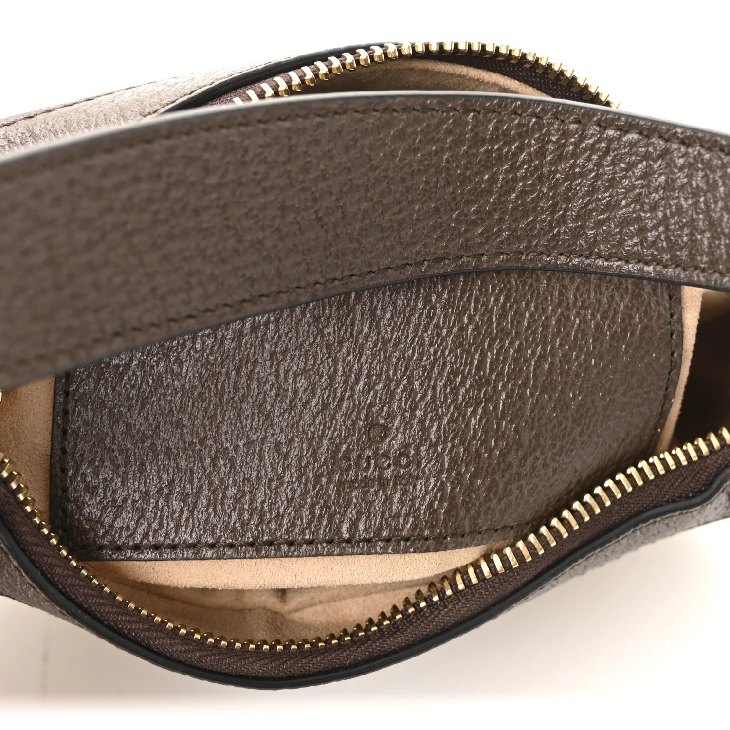 Monogram Jumbo GG Textured Dollar Calfskin Web Mini Ophidia Half Moon Hobo Camel Ebony New Acero - Image 6