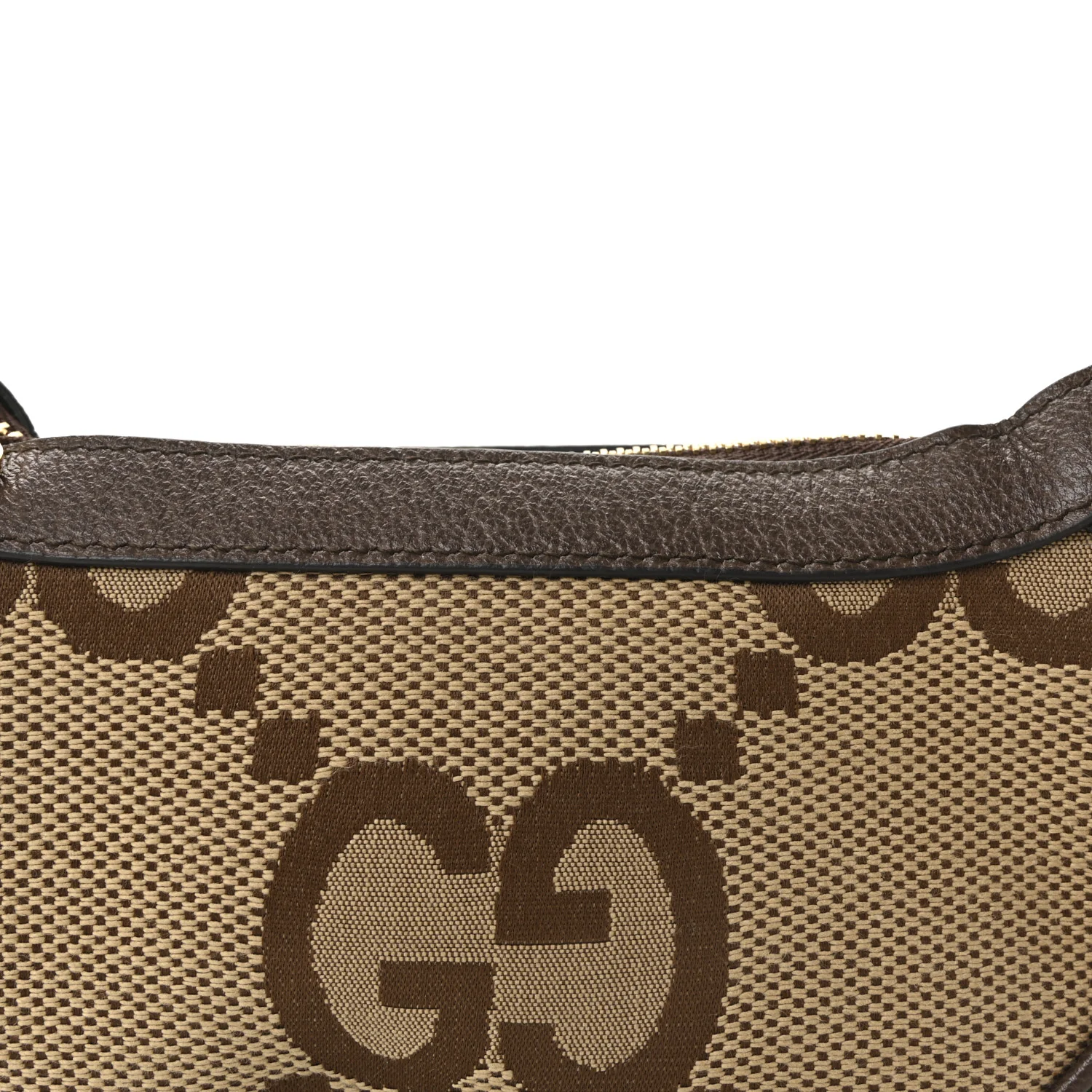 Monogram Jumbo GG Textured Dollar Calfskin Web Mini Ophidia Half Moon Hobo Camel Ebony New Acero - Image 7