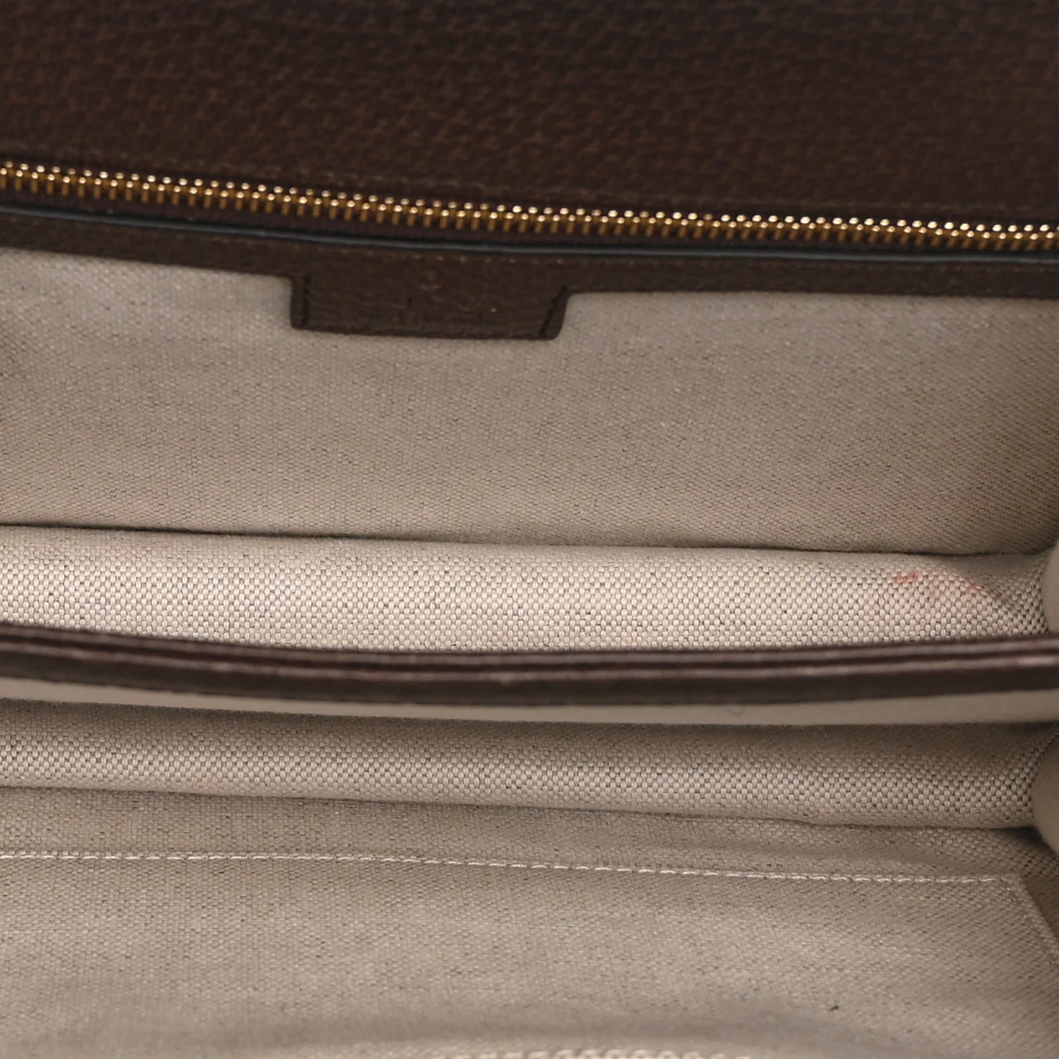 Monogram Jumbo GG Textured Dollar Calfskin Web Small Ophidia Padlock Top Handle Bag Camel Ebony New Acero - Image 5