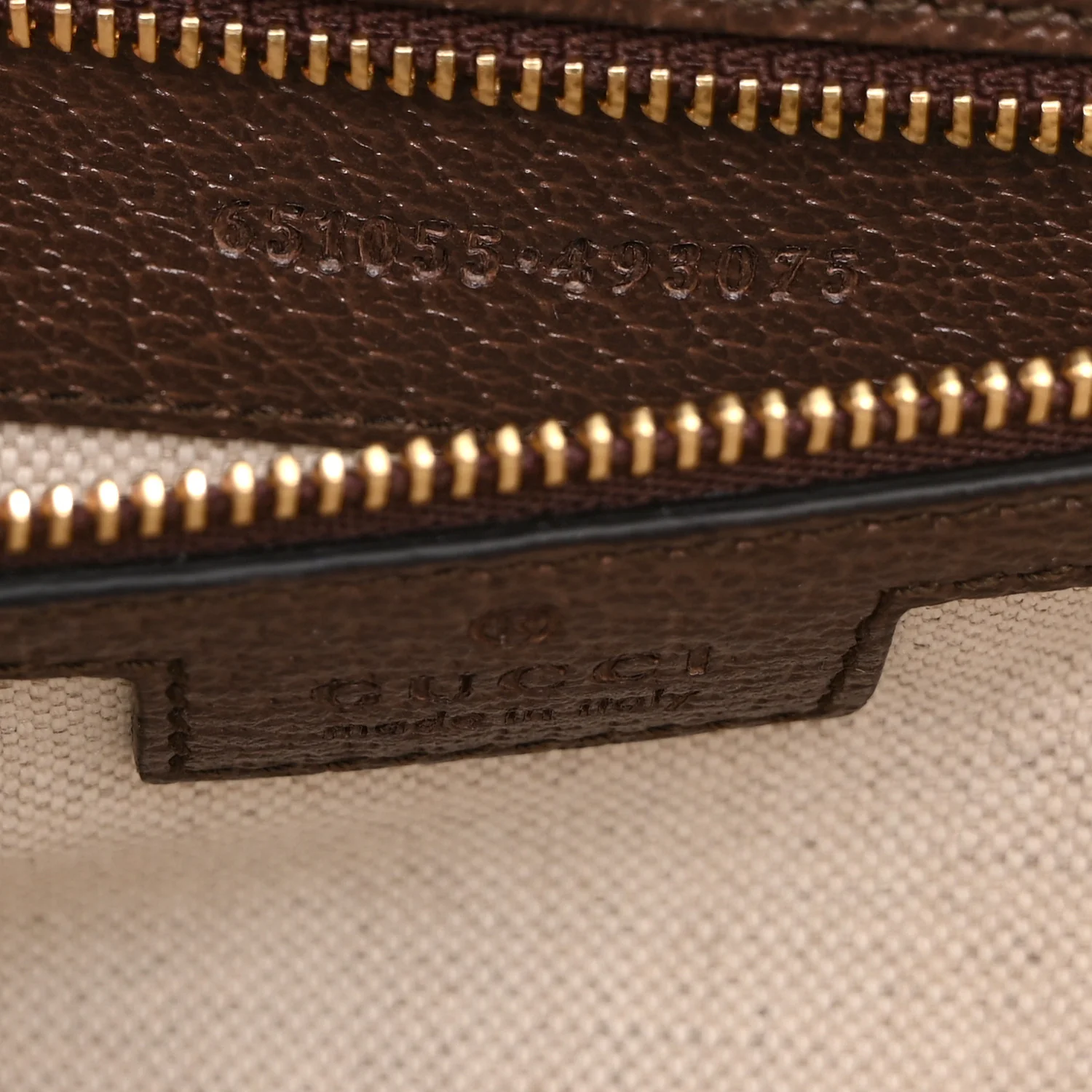 Monogram Jumbo GG Textured Dollar Calfskin Web Small Ophidia Padlock Top Handle Bag Camel Ebony New Acero - Image 7