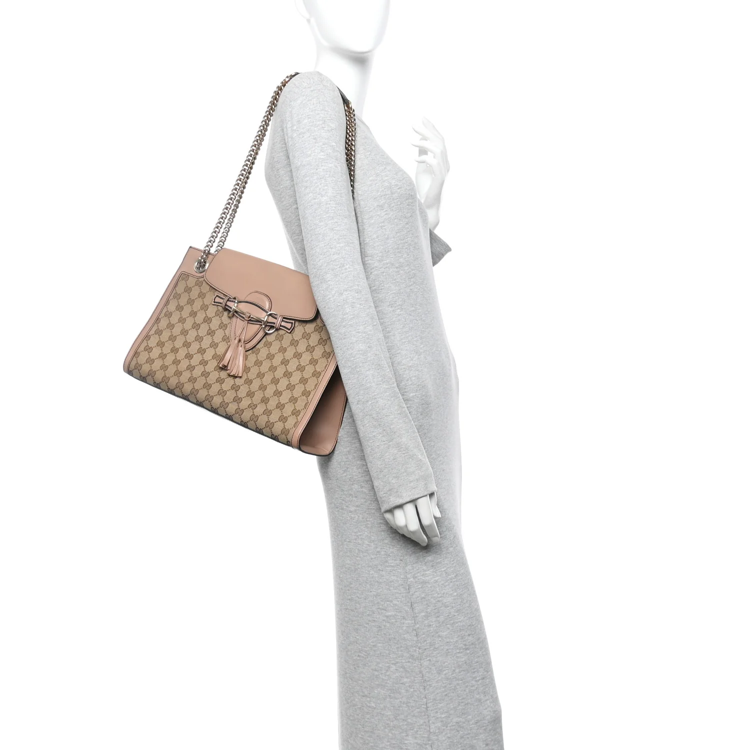 Monogram Large Emily Chain Shoulder Bag Light Pink - Image 2