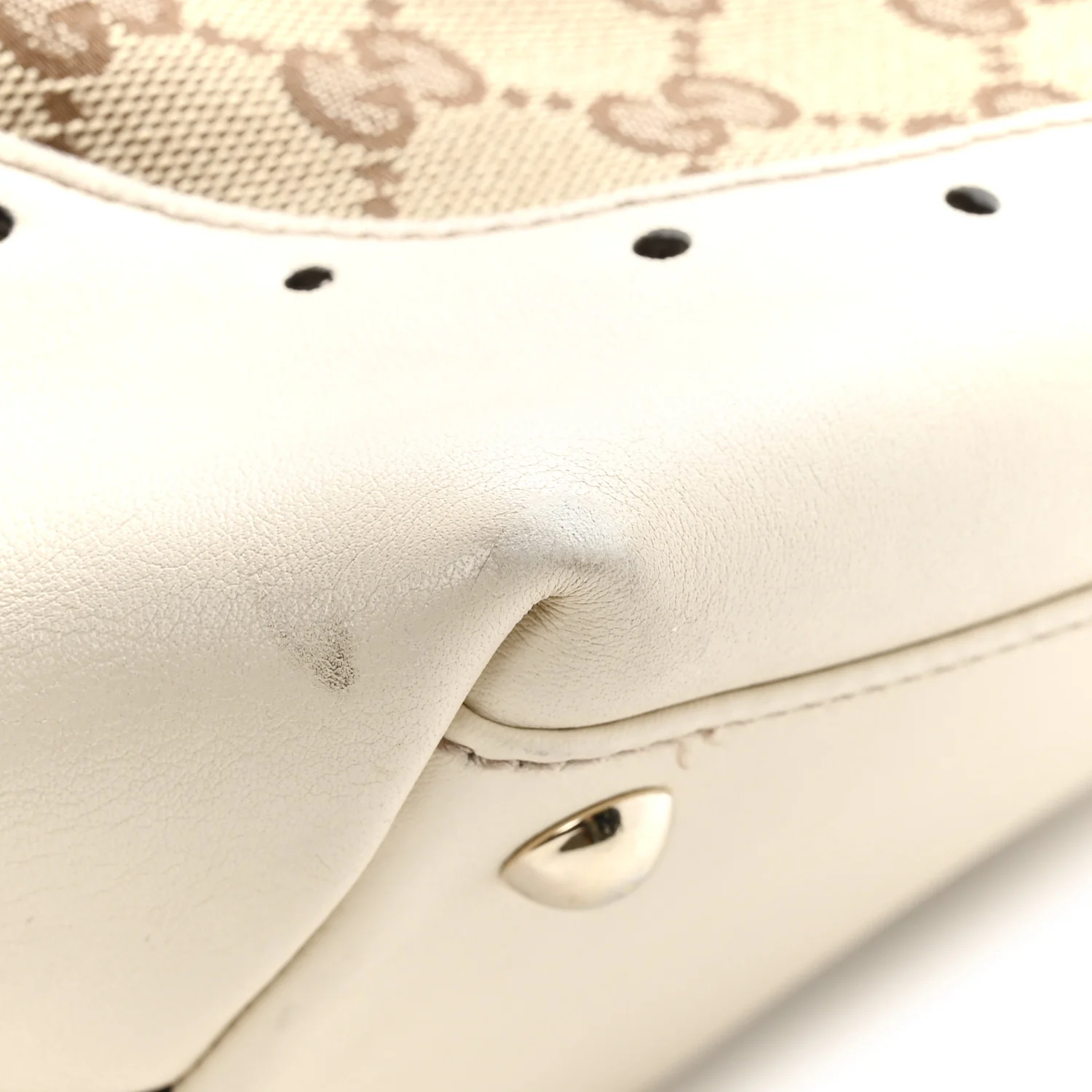 Monogram Large Punch Tote Off White - Image 18