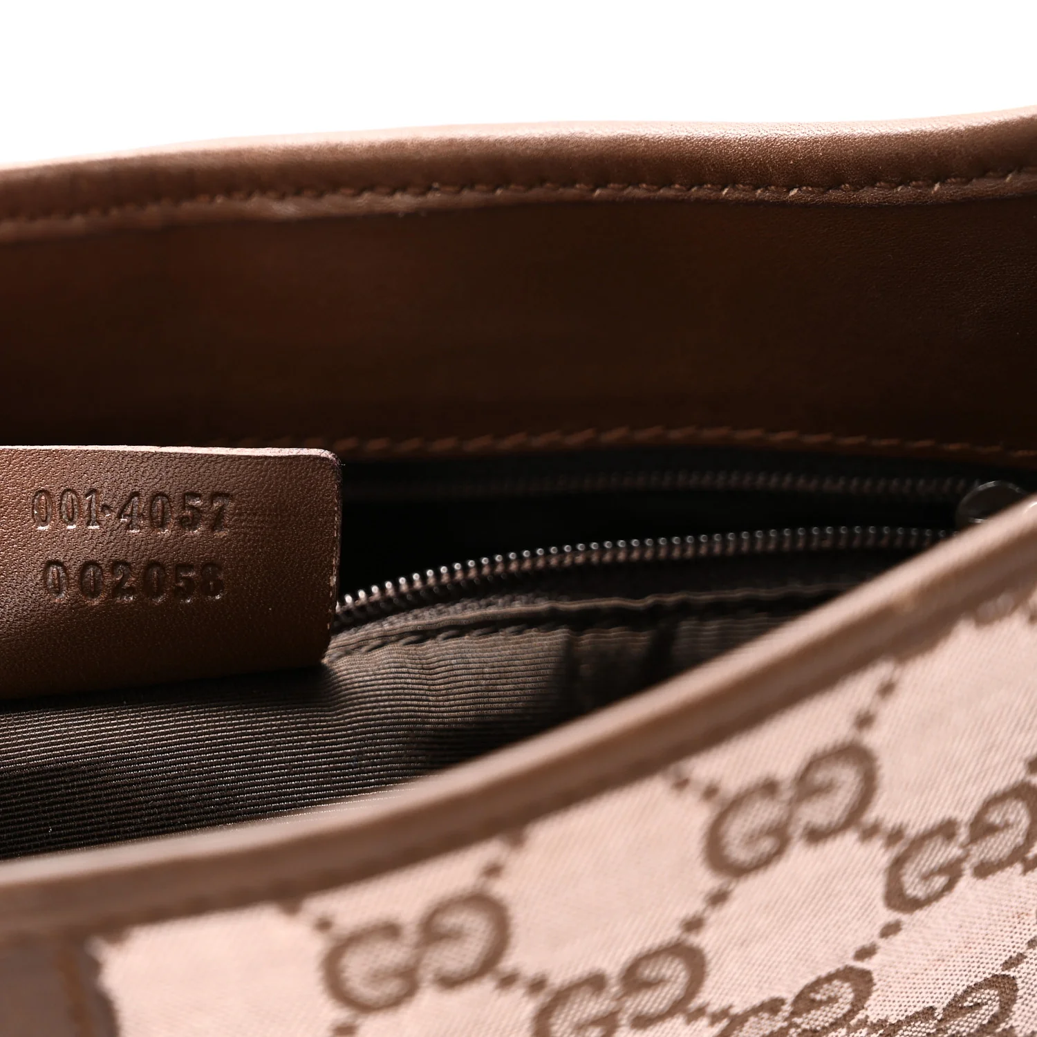 Monogram Lobster Clasp Jackie O Hobo Brown - Image 7