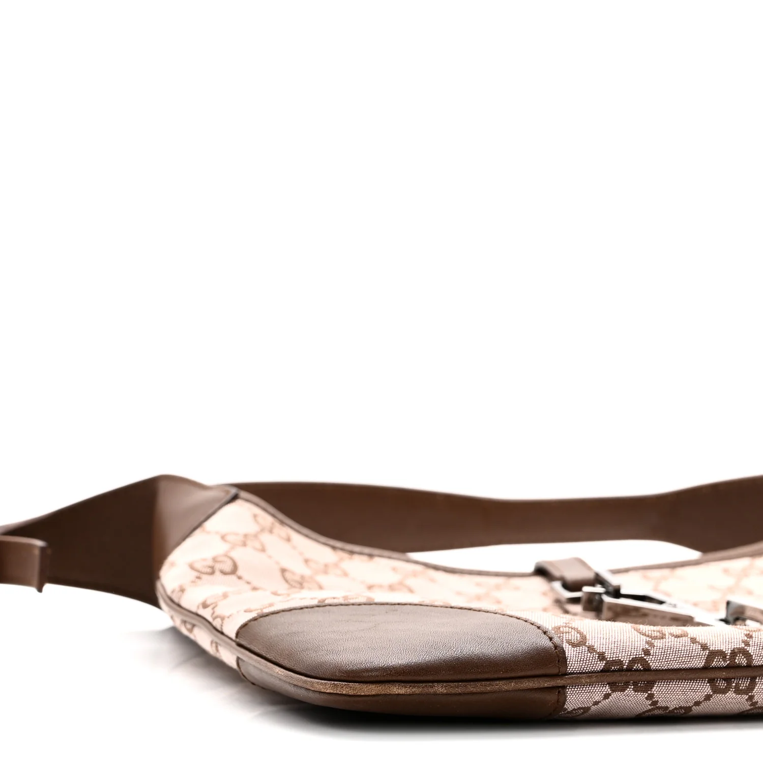 Monogram Lobster Clasp Jackie O Hobo Brown - Image 9