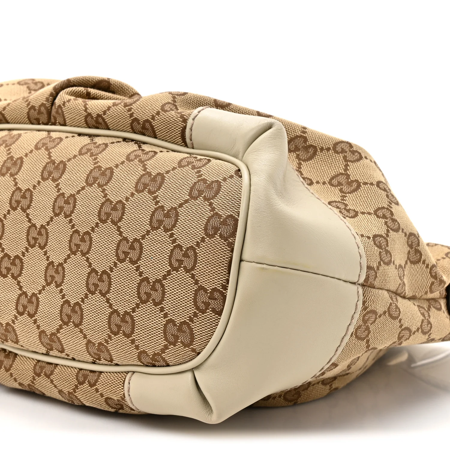 Monogram Margaux Calfskin Medium Sukey Top Handle Bag Beige Ebony Mystic White - Image 9