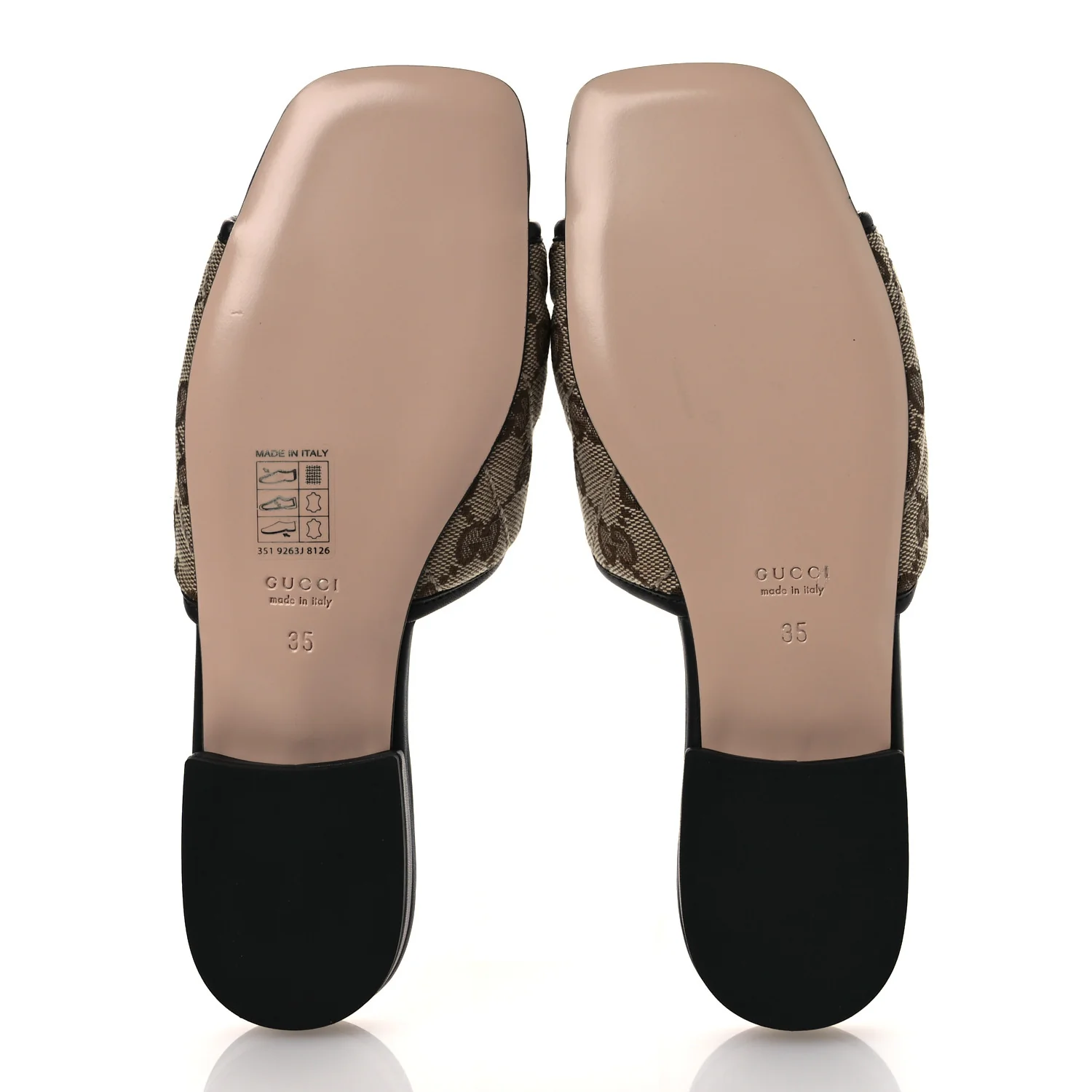 Monogram Matelasse Diagonal GG Marmont Flat Slide Sandals 35 Beige Ebony Black - Image 7