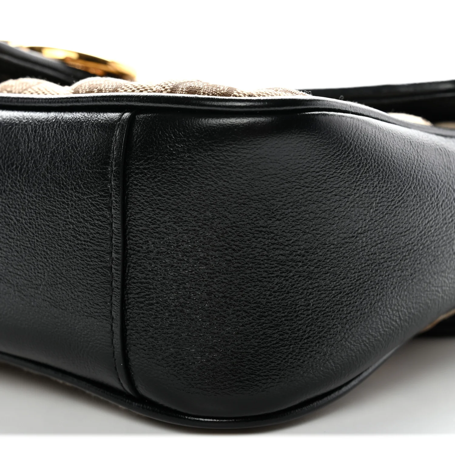 Monogram Matelasse Diagonal Small GG Marmont Shoulder Bag Beige Black - Image 10