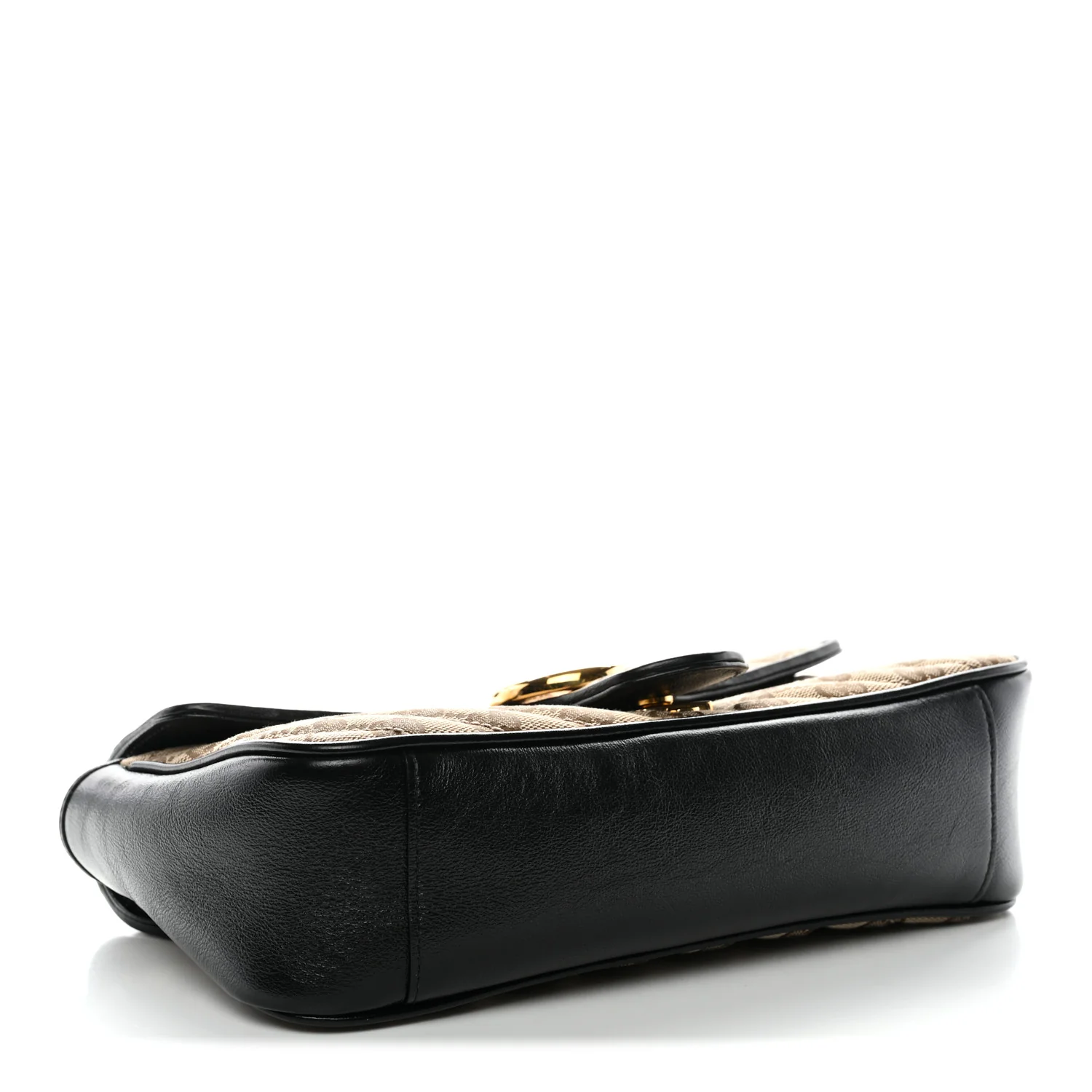 Monogram Matelasse Diagonal Small GG Marmont Shoulder Bag Beige Black - Image 4