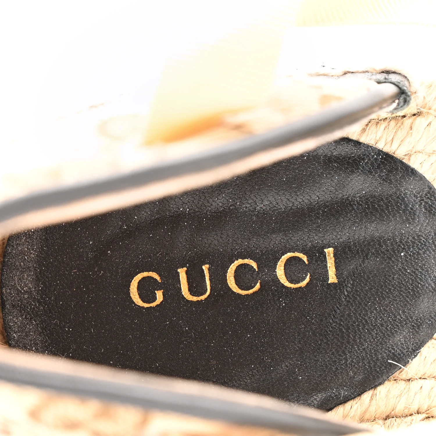 Monogram Matelasse GG Marmont Ankle Wrap Platform 35/120mm Espadrille Wedges 37 Beige Ebony Black Sand Storm - Image 7
