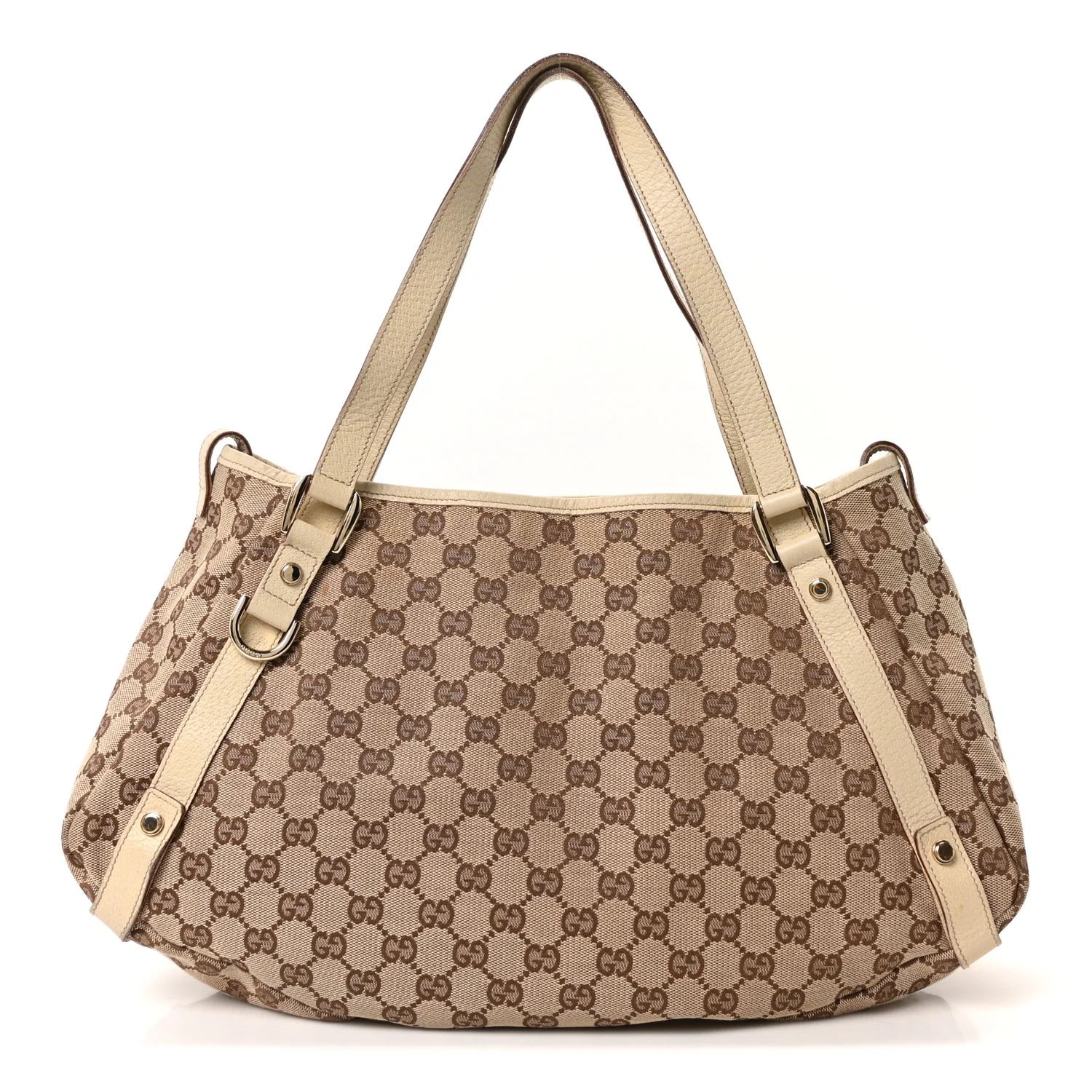 Monogram Medium Abbey Shoulder Bag Off White