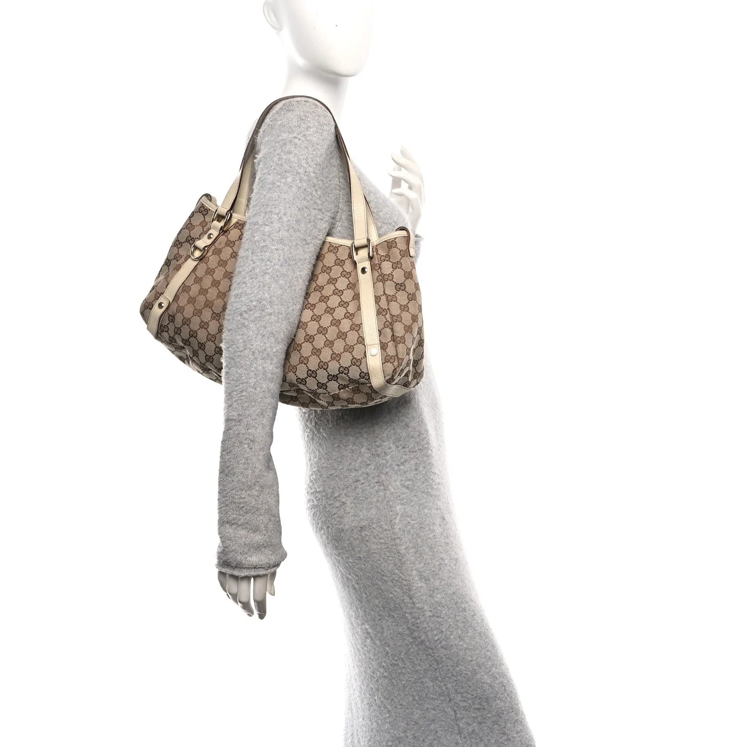 Monogram Medium Abbey Shoulder Bag Off White - Image 2