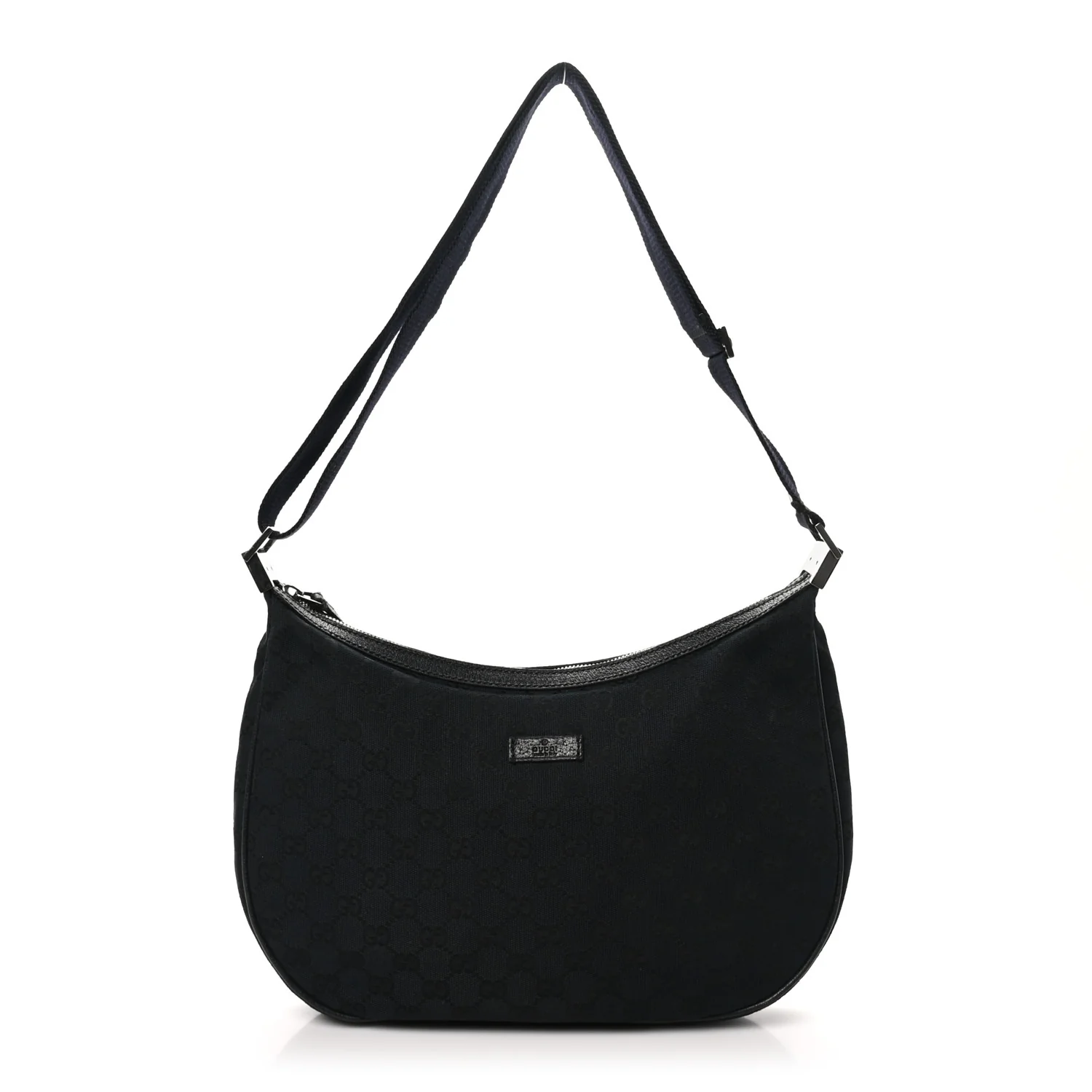 Monogram Medium Half Moon Hobo Black