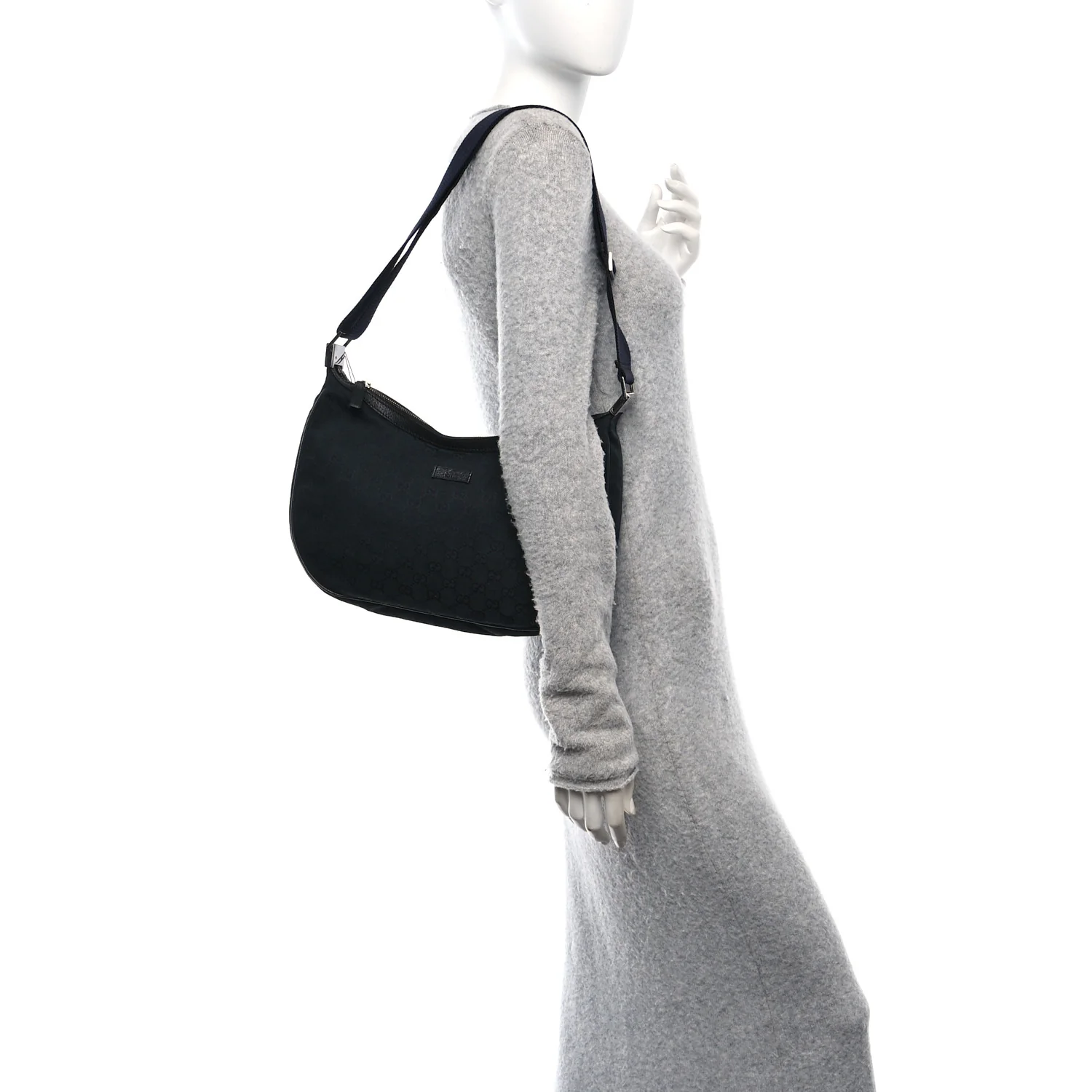 Monogram Medium Half Moon Hobo Black - Image 2