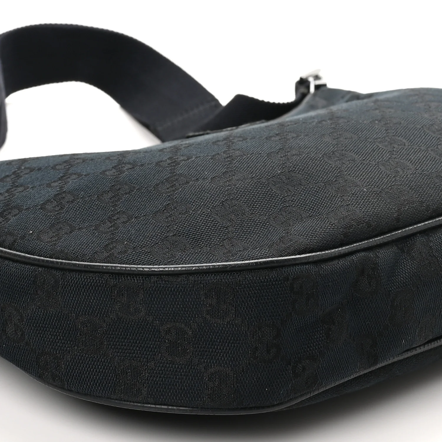 Monogram Medium Half Moon Hobo Black - Image 9