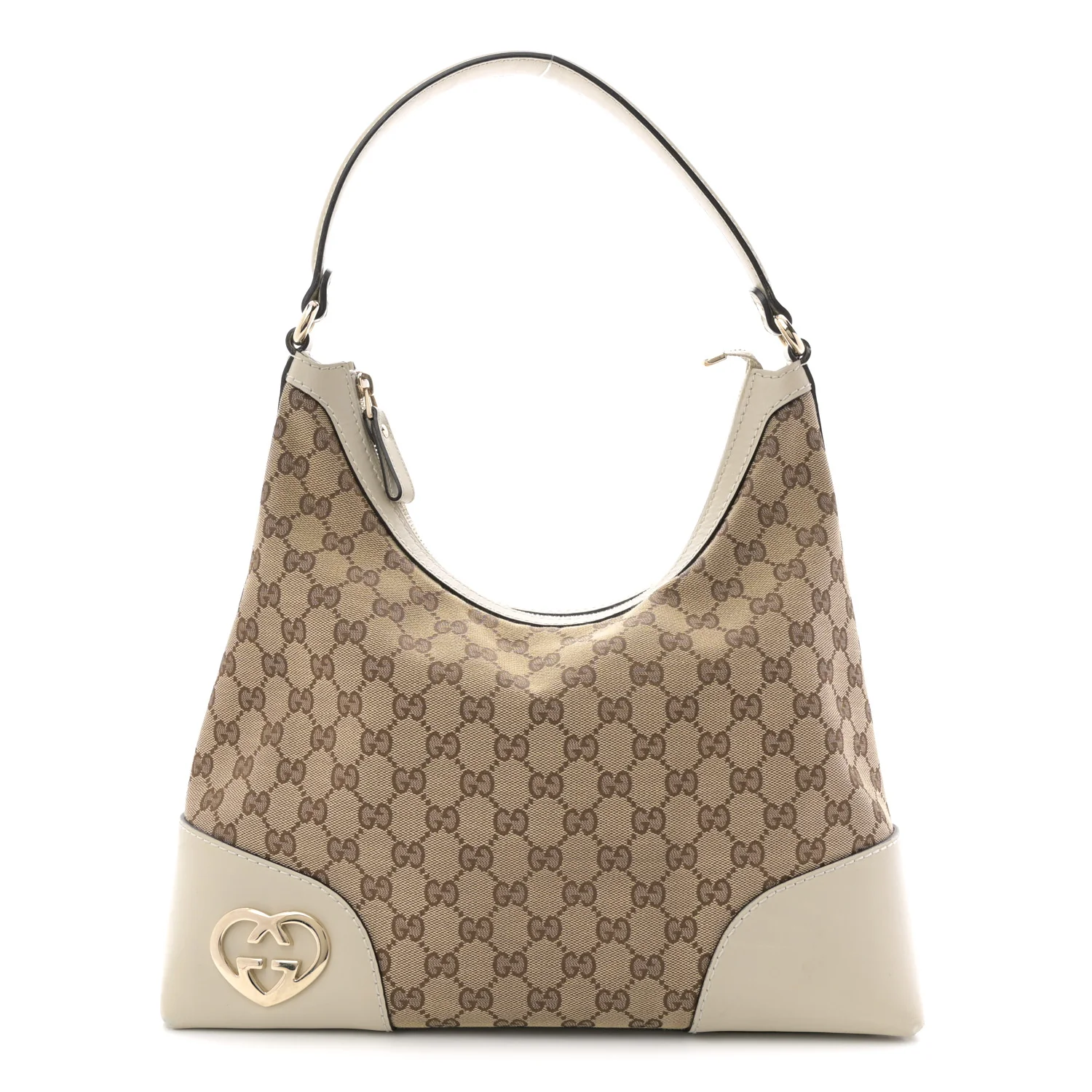 Monogram Medium Lovely Heart Hobo Off White