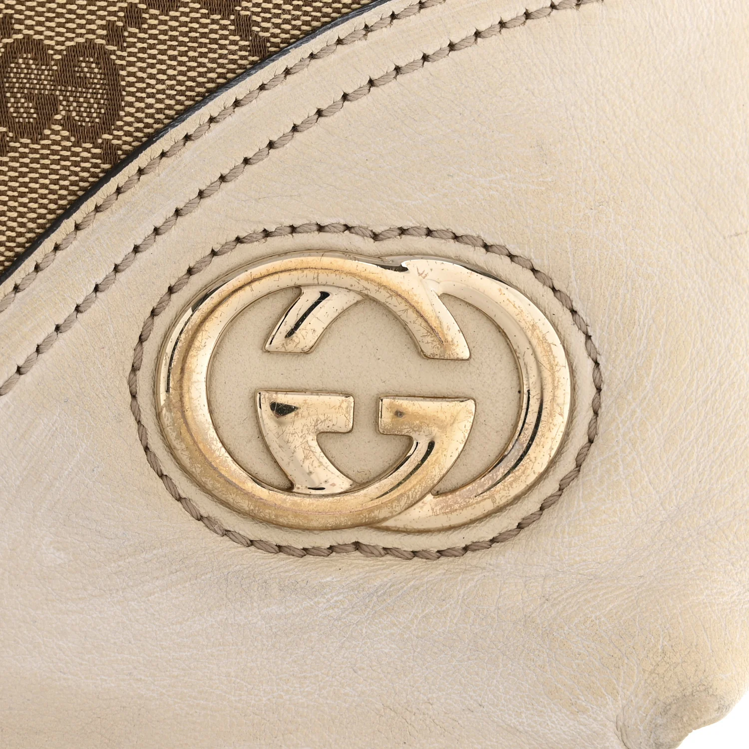 Monogram Medium New Britt Hobo Tote Off White - Image 12