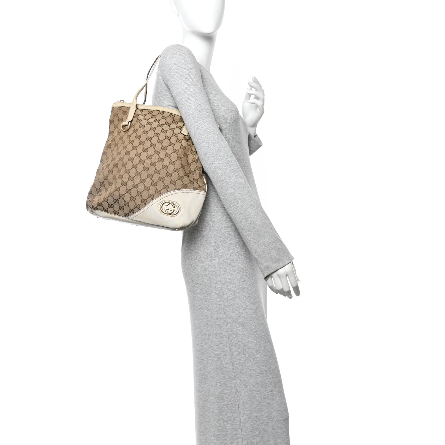 Monogram Medium New Britt Hobo Tote Off White - Image 2