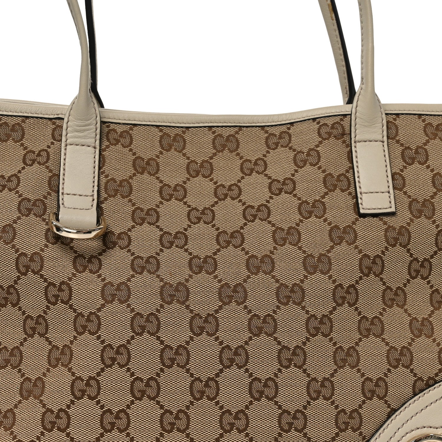 Monogram Medium New Britt Tote Off White - Image 8