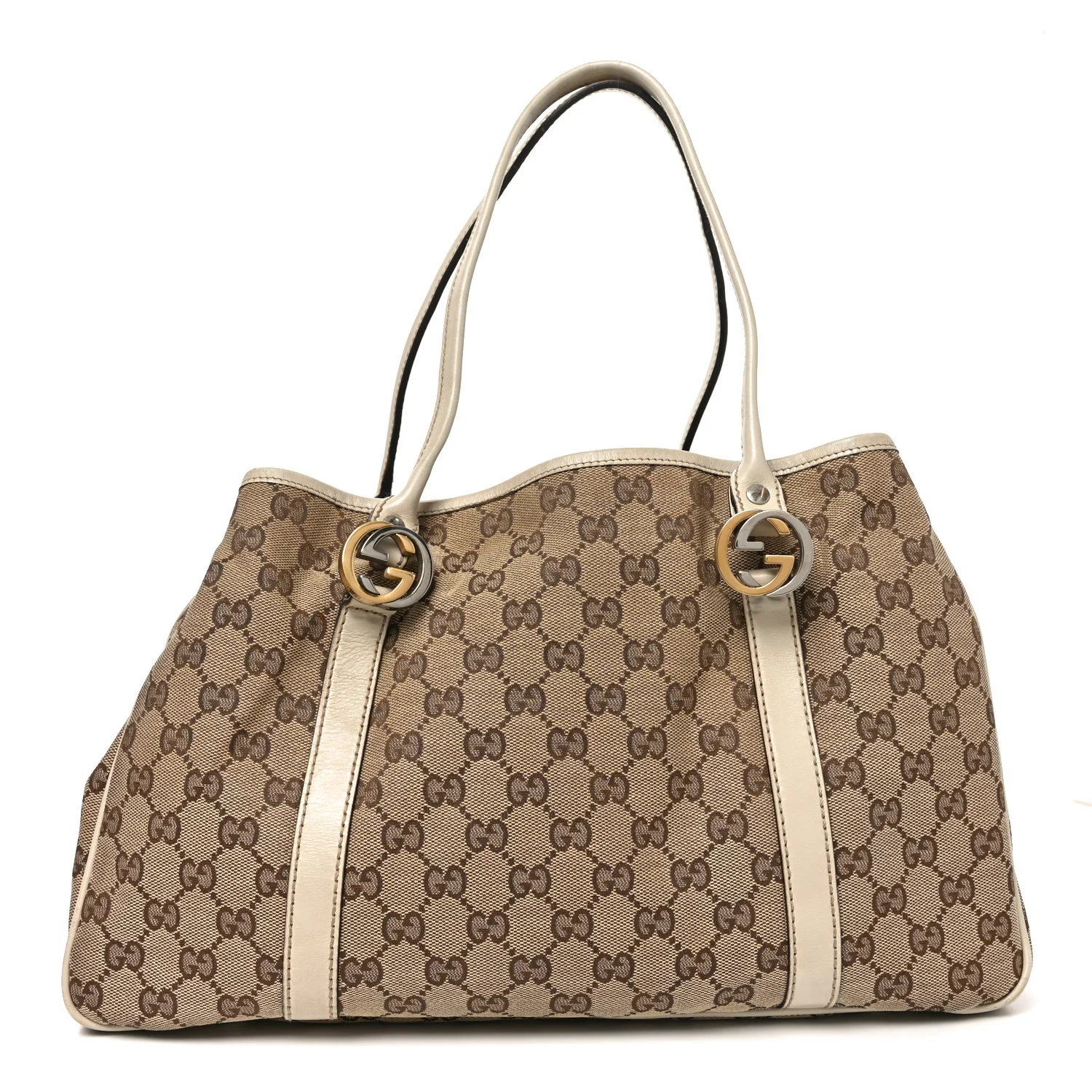 Monogram Medium Twins Tote Off White