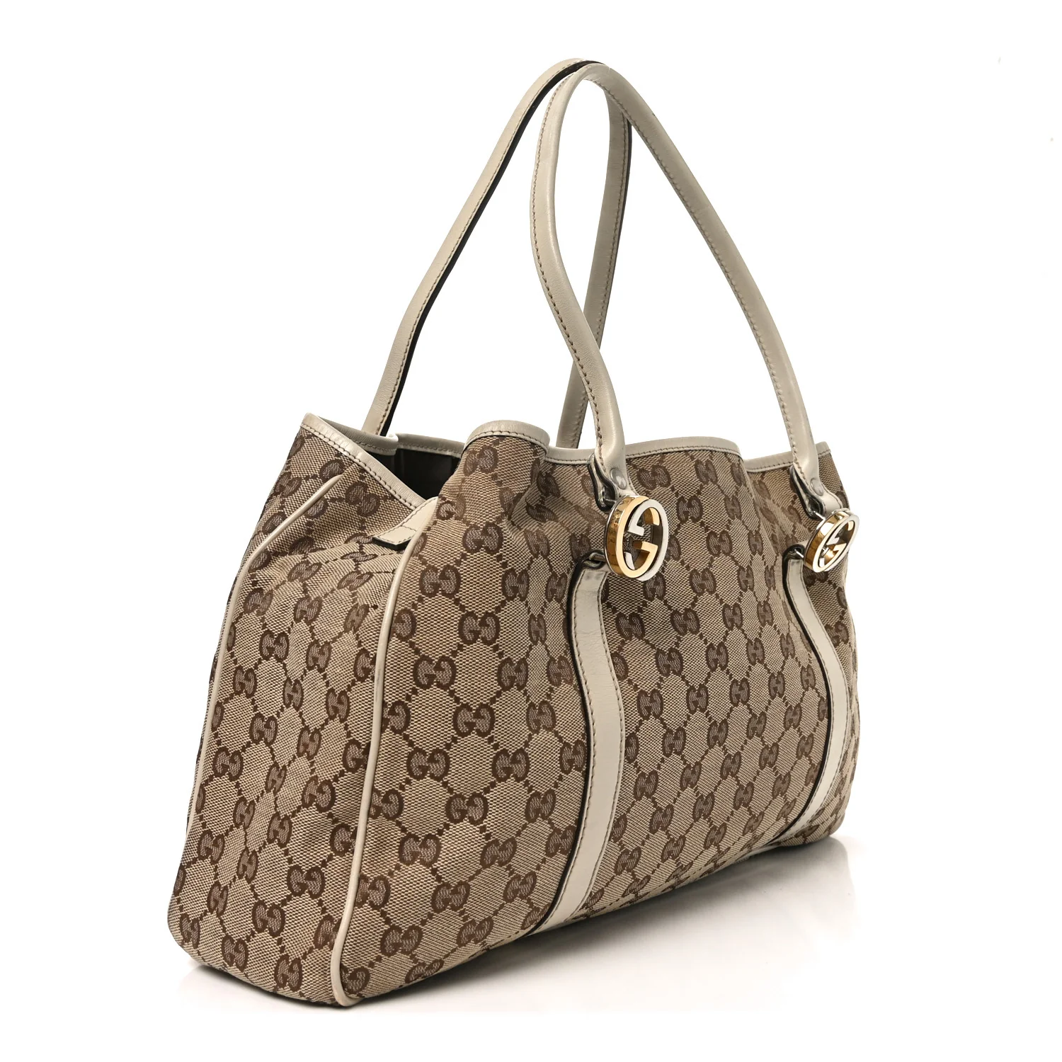 Monogram Medium Twins Tote Off White - Image 3