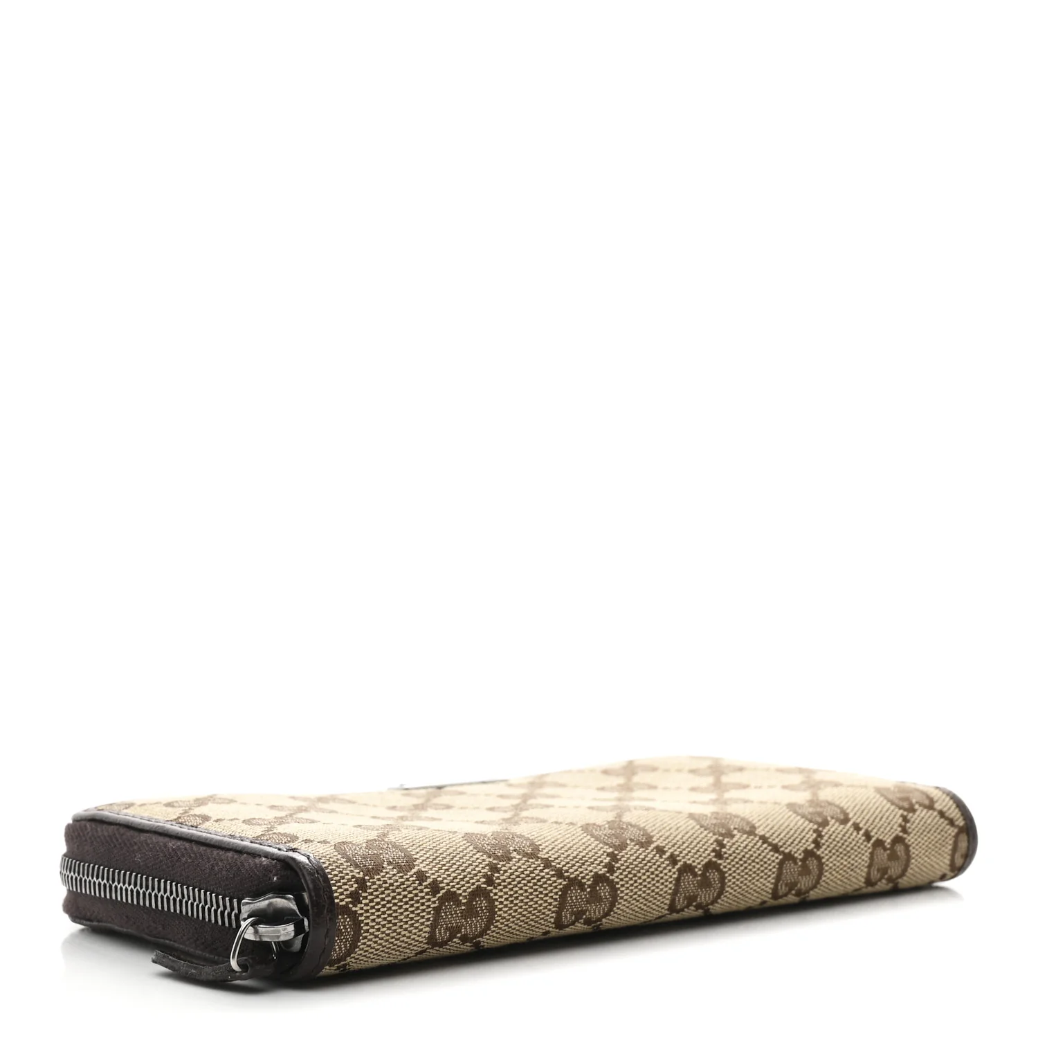 Monogram Metal Bar Zip Around Wallet Dark Brown - Image 4