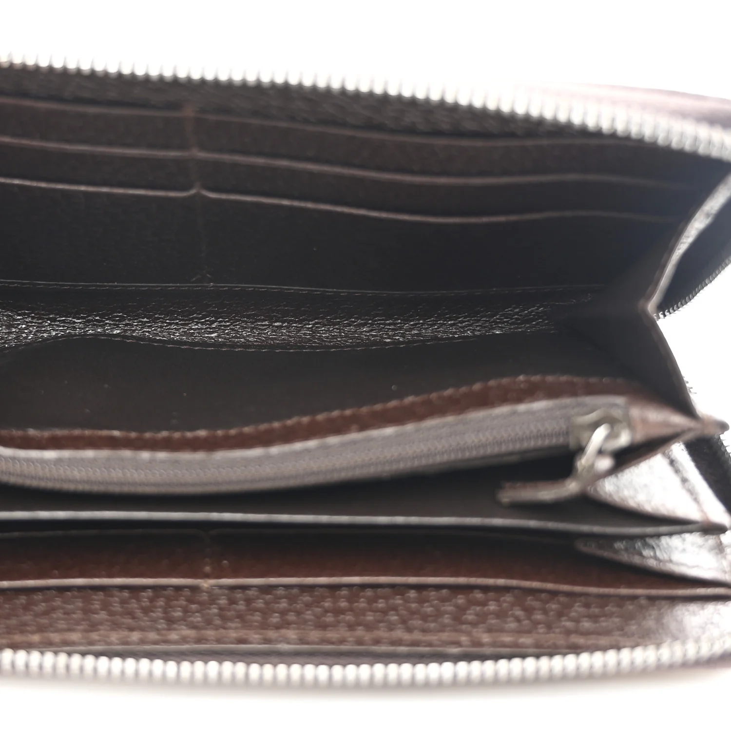 Monogram Metal Bar Zip Around Wallet Dark Brown - Image 5