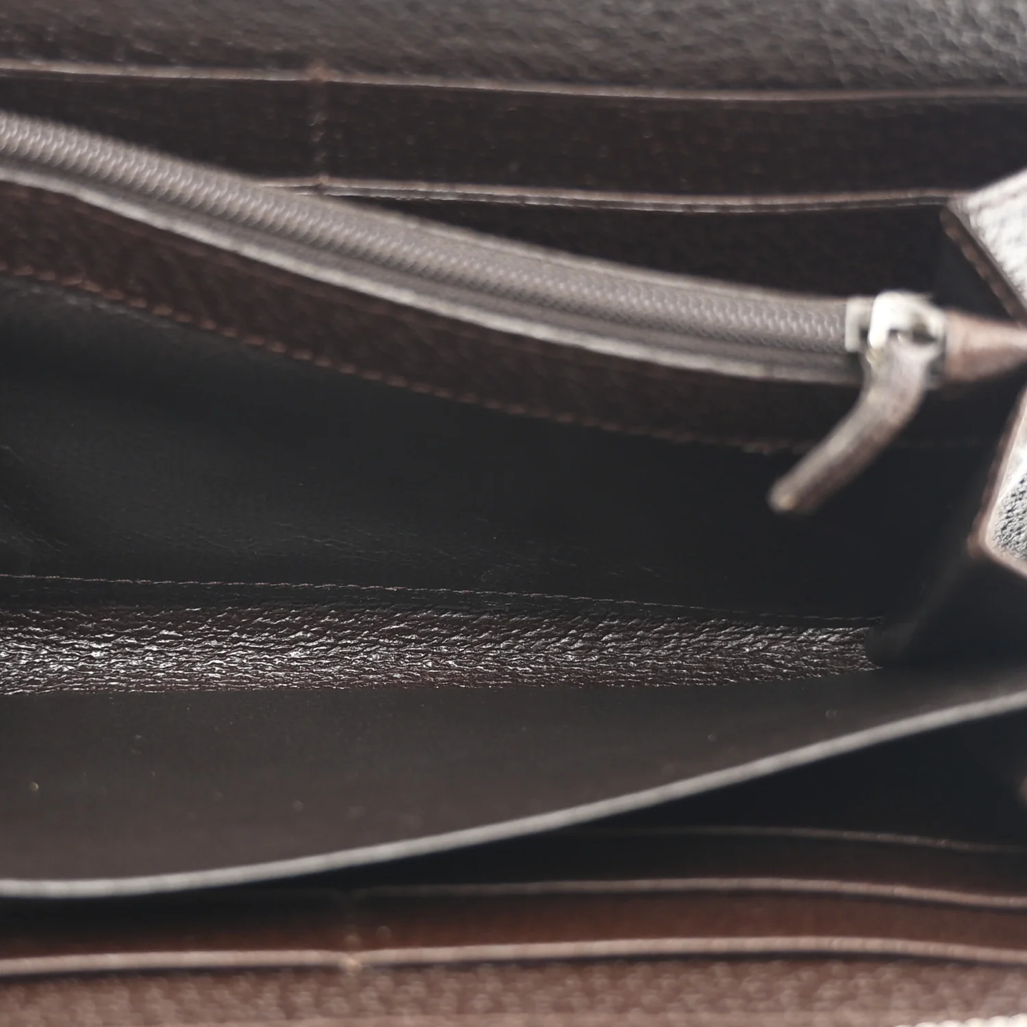 Monogram Metal Bar Zip Around Wallet Dark Brown - Image 6
