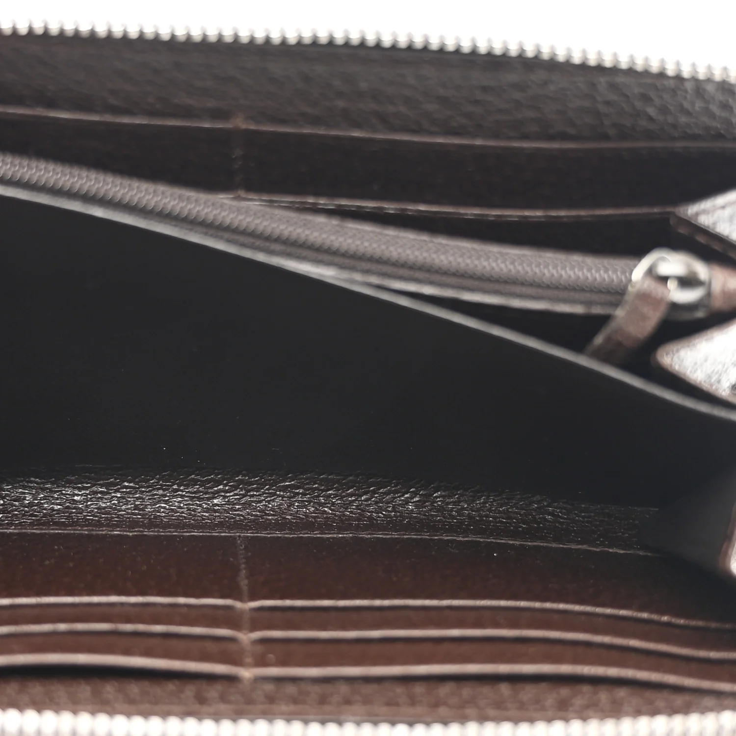 Monogram Metal Bar Zip Around Wallet Dark Brown - Image 7