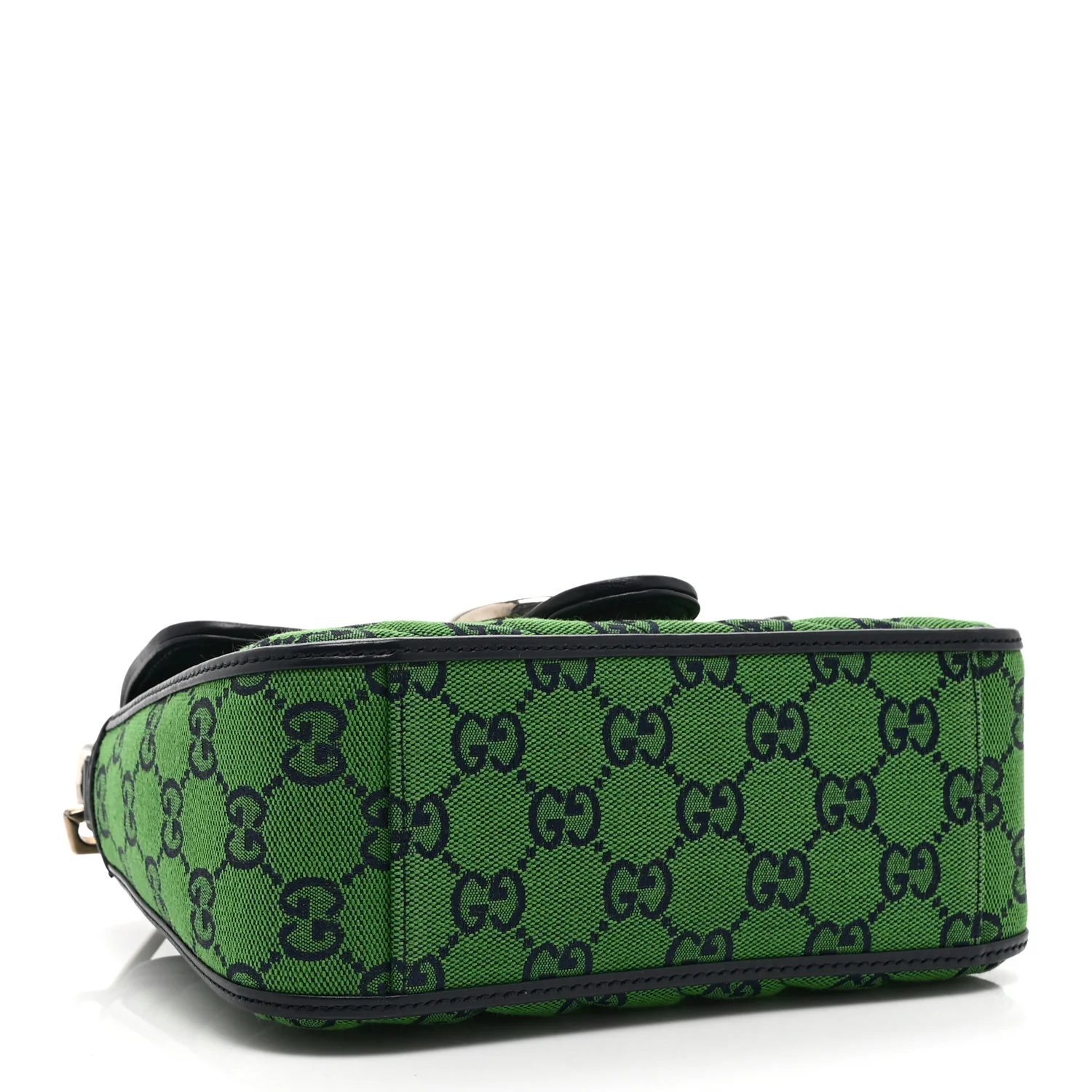 Monogram Multicolor Matelasse Diagonal Mini GG Marmont Top Handle Shoulder Bag Green Blue - Image 4