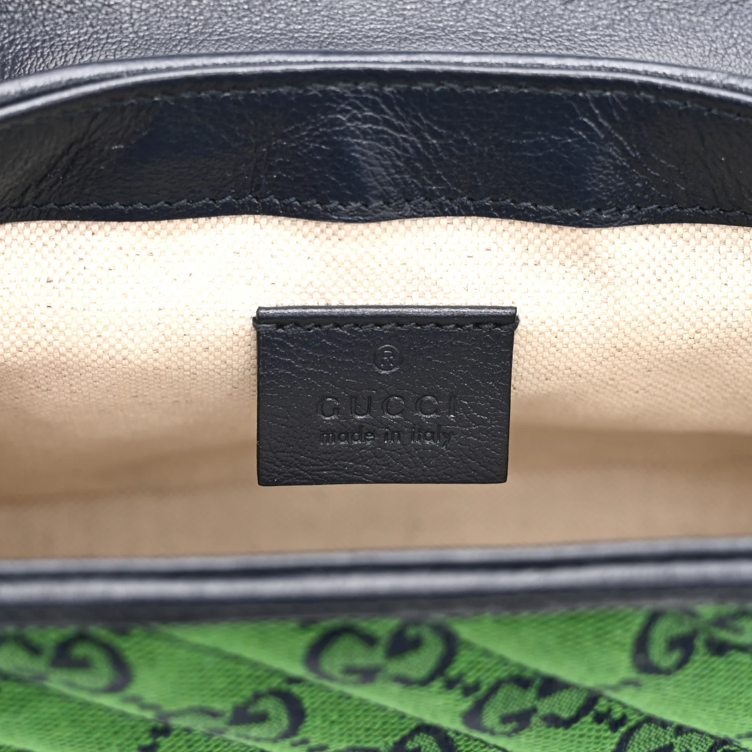 Monogram Multicolor Matelasse Diagonal Mini GG Marmont Top Handle Shoulder Bag Green Blue - Image 6