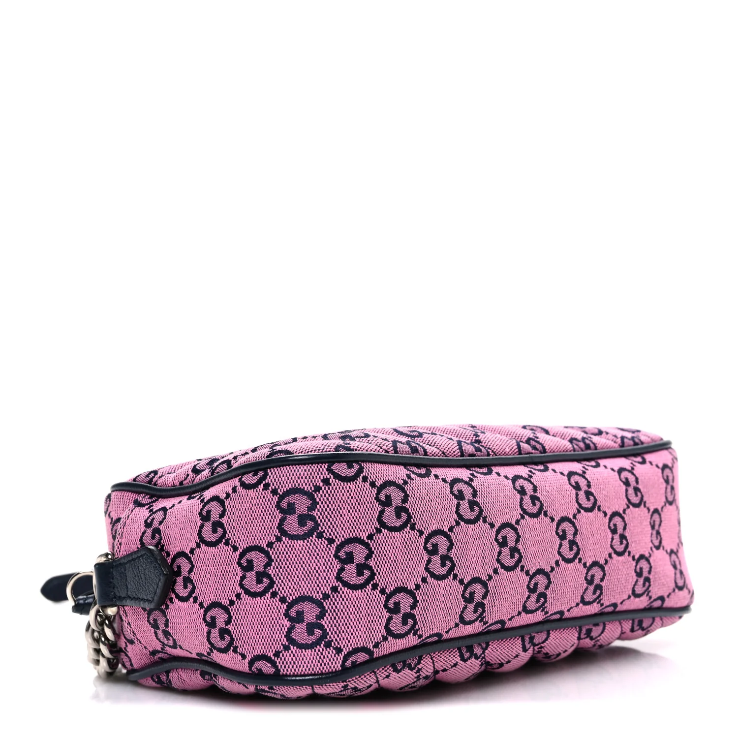 Monogram Multicolor Matelasse Diagonal Small GG Marmont Chain Shoulder Bag Pink Blue - Image 4