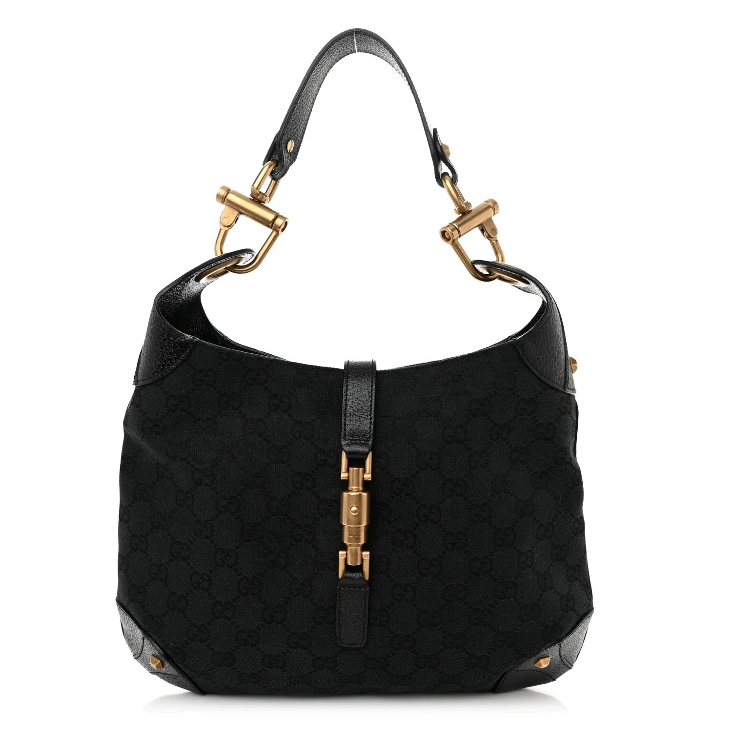 Monogram Piston Lock Jackie O Hobo Black