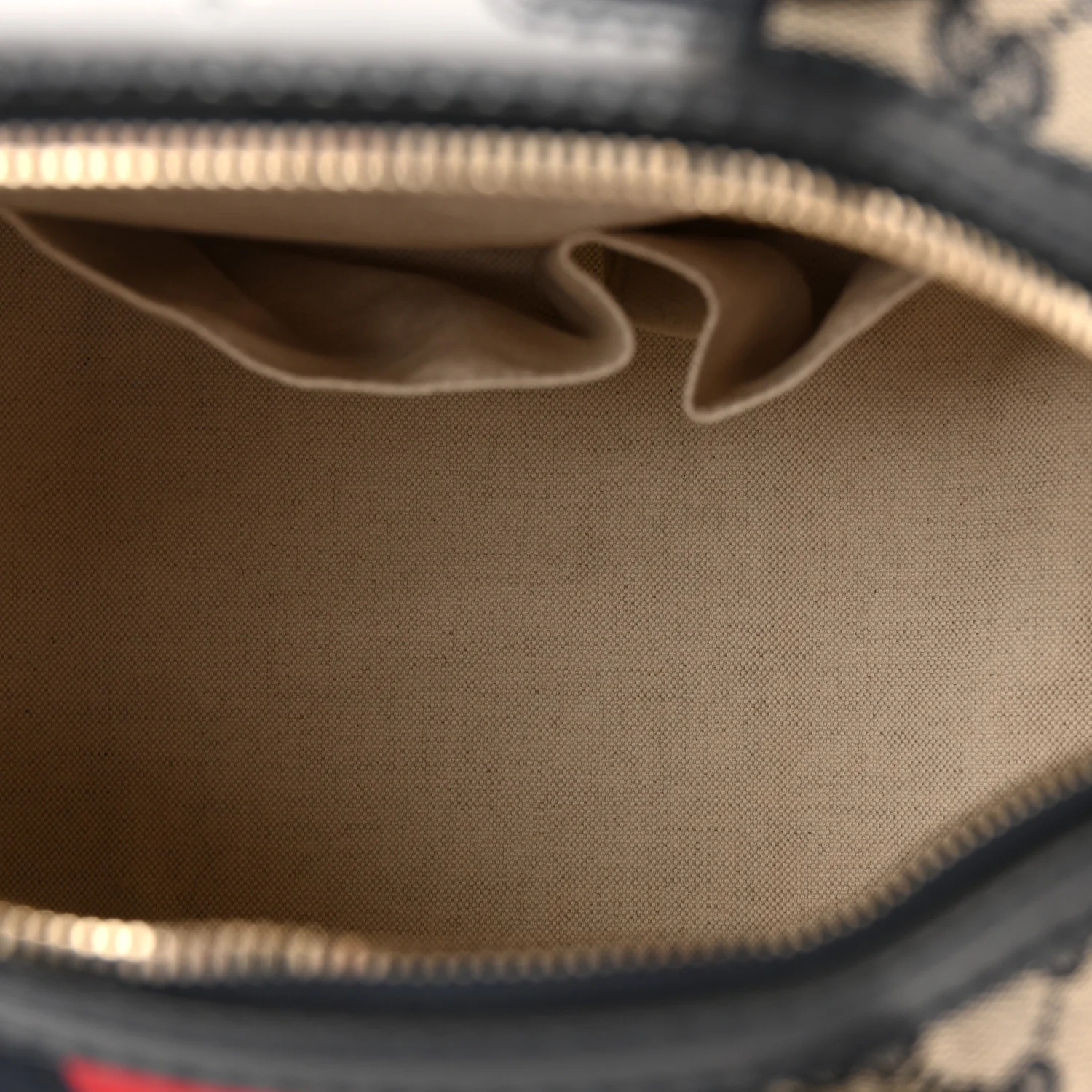 Monogram Selleria Calfskin Vintage Web Medium Boston Beige Blue - Image 5