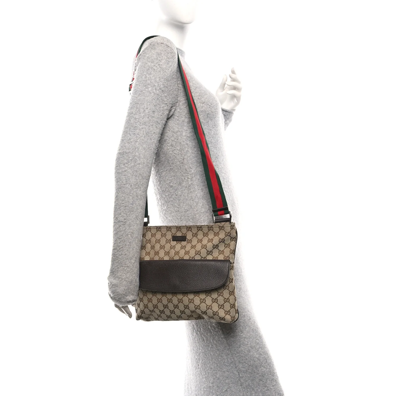 Monogram Signature Web Small Messenger Brown - Image 2