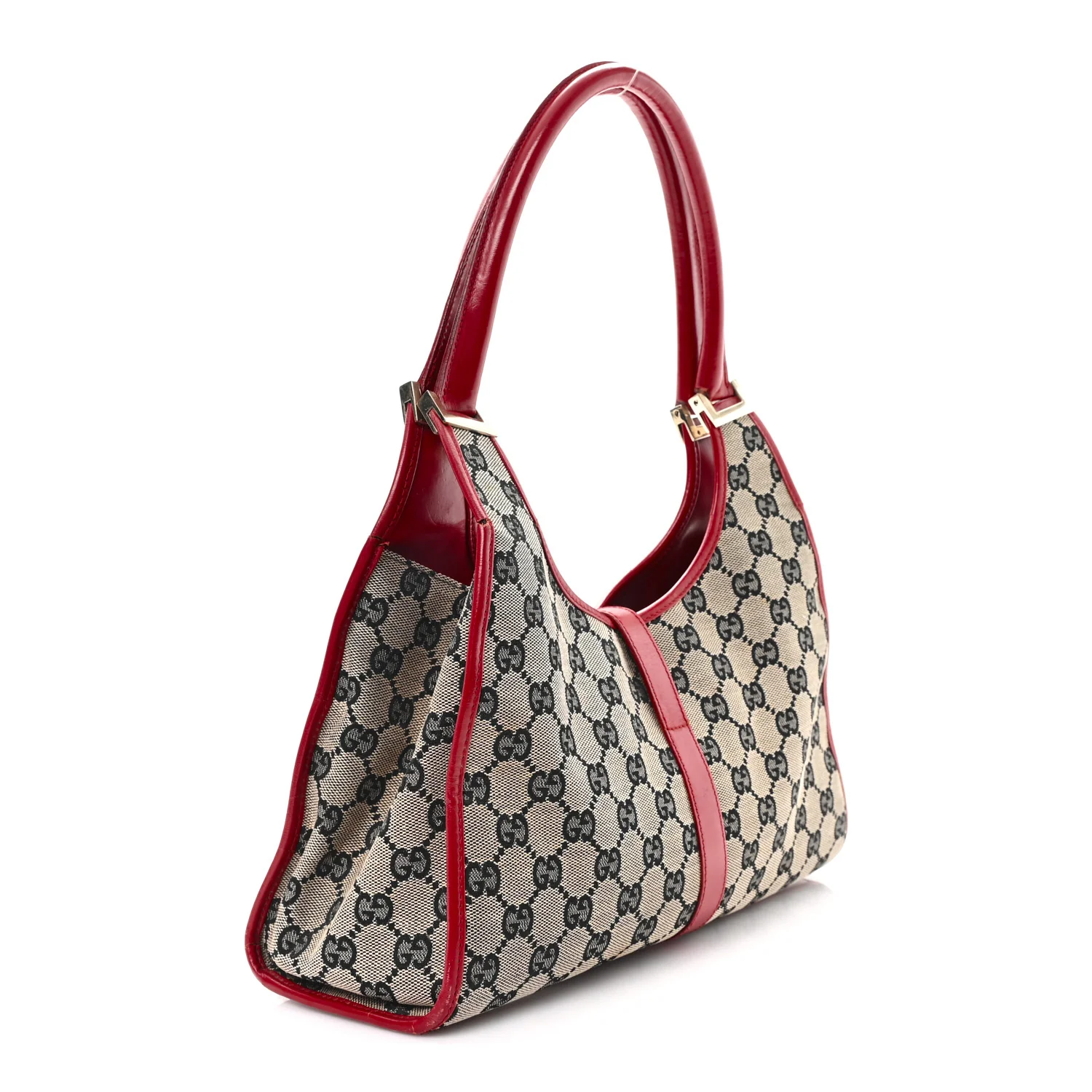 Monogram Small Bardot Bag Navy Red - Image 3
