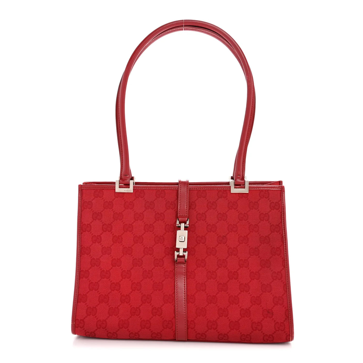 Monogram Small Bardot Shoulder Bag Red