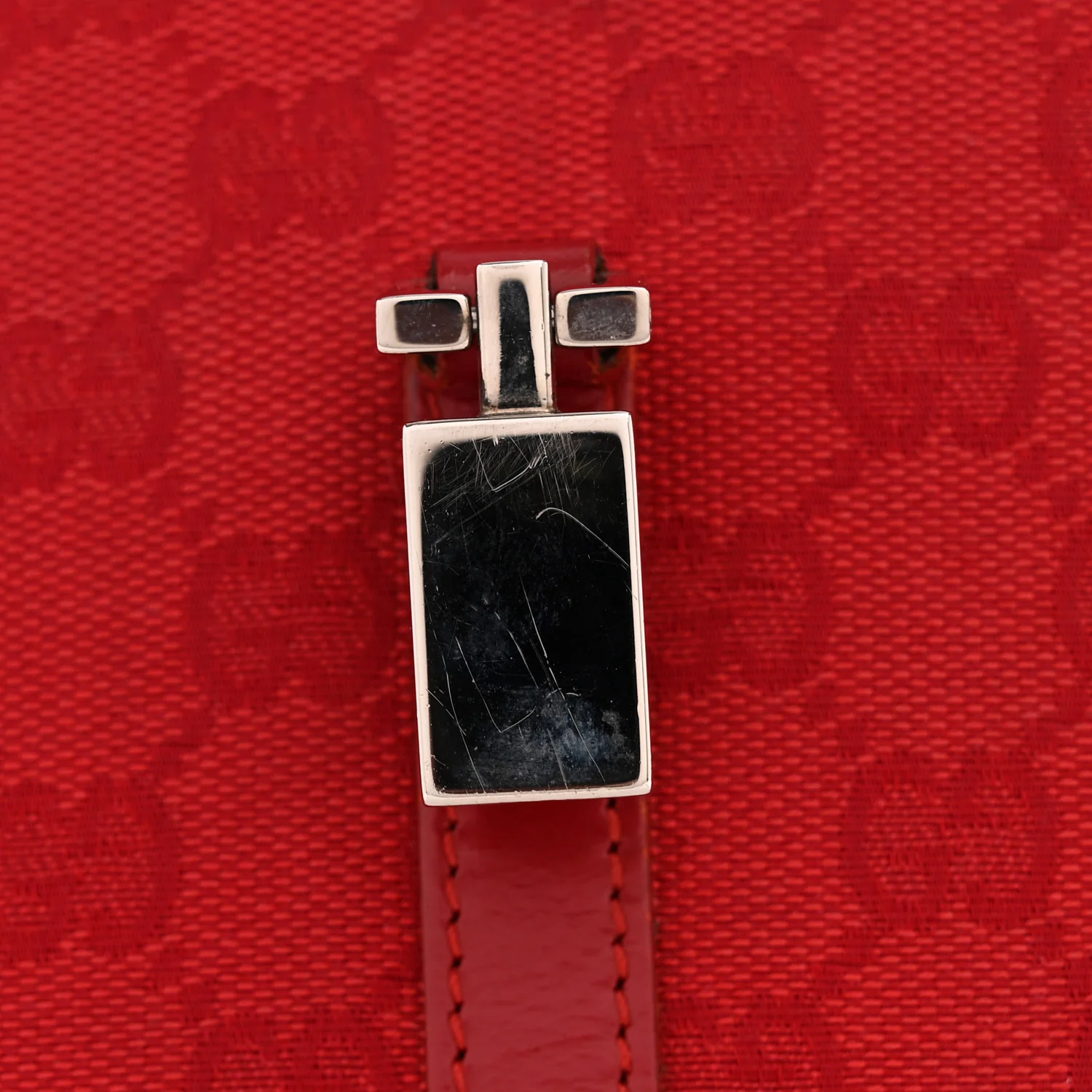Monogram Small Bardot Shoulder Bag Red - Image 11