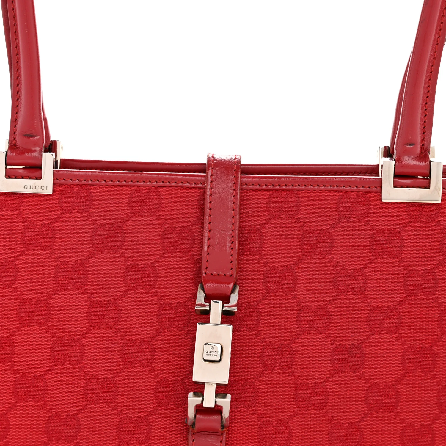 Monogram Small Bardot Shoulder Bag Red - Image 8