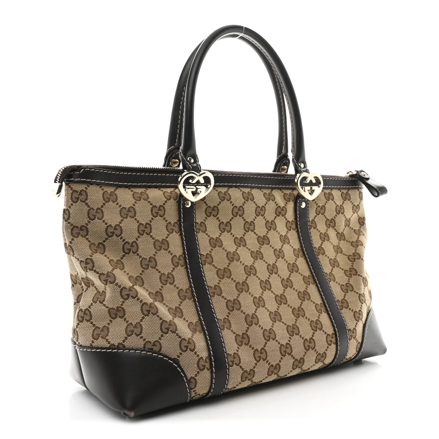 Monogram Small Lovely Heart Tote Dark Brown - Image 3