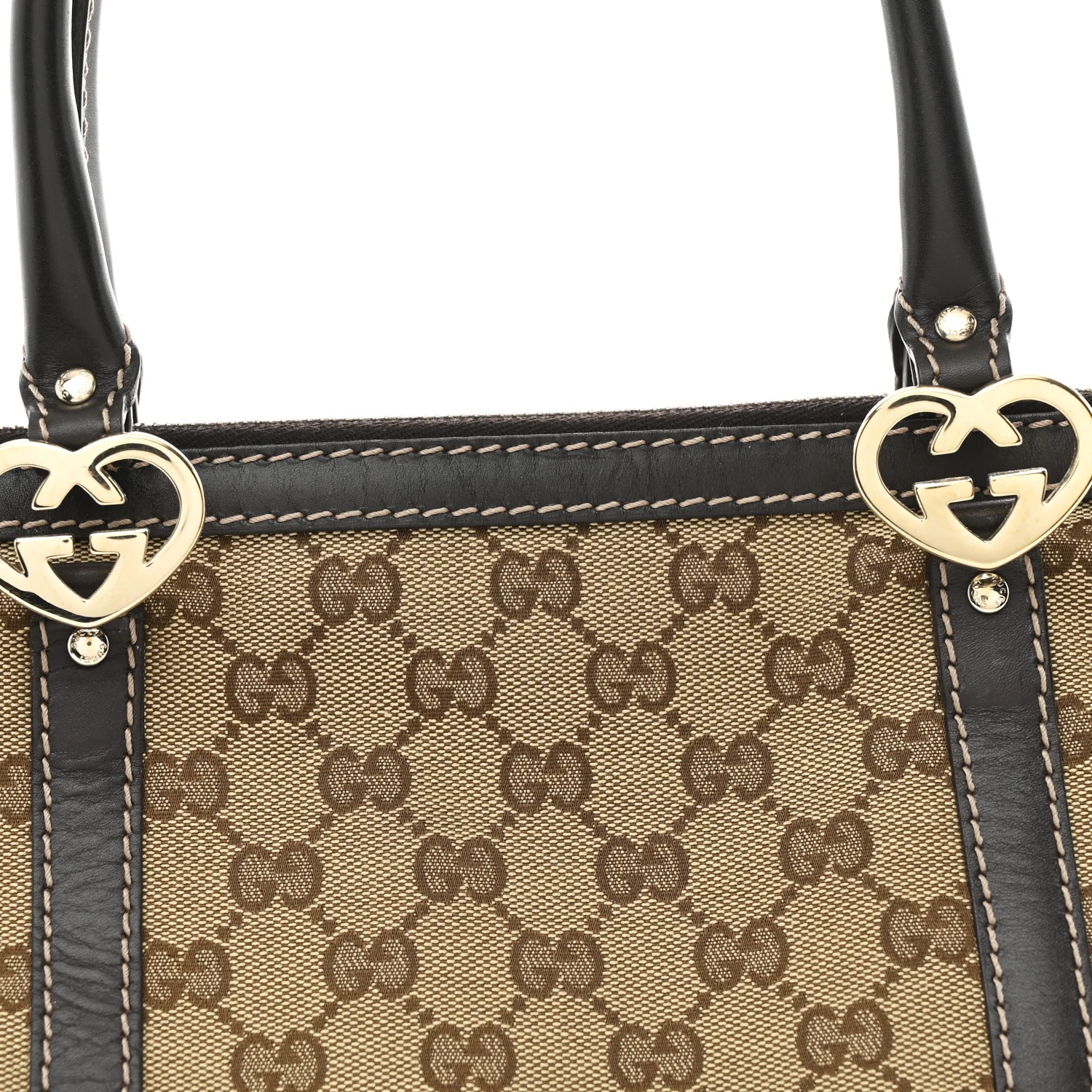 Monogram Small Lovely Heart Tote Dark Brown - Image 8
