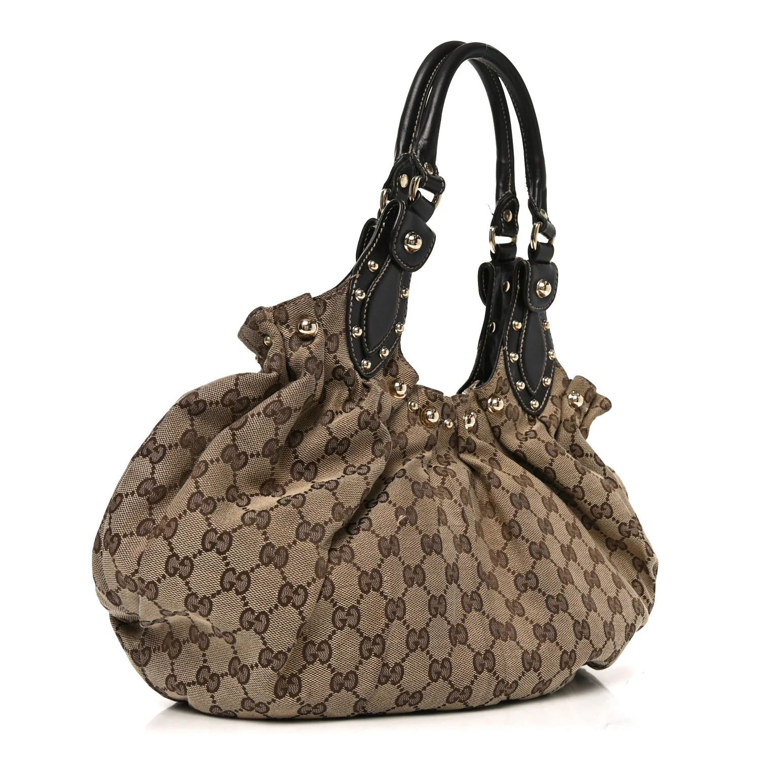 Monogram Studded Medium Pelham Shoulder Bag Dark Brown - Image 3
